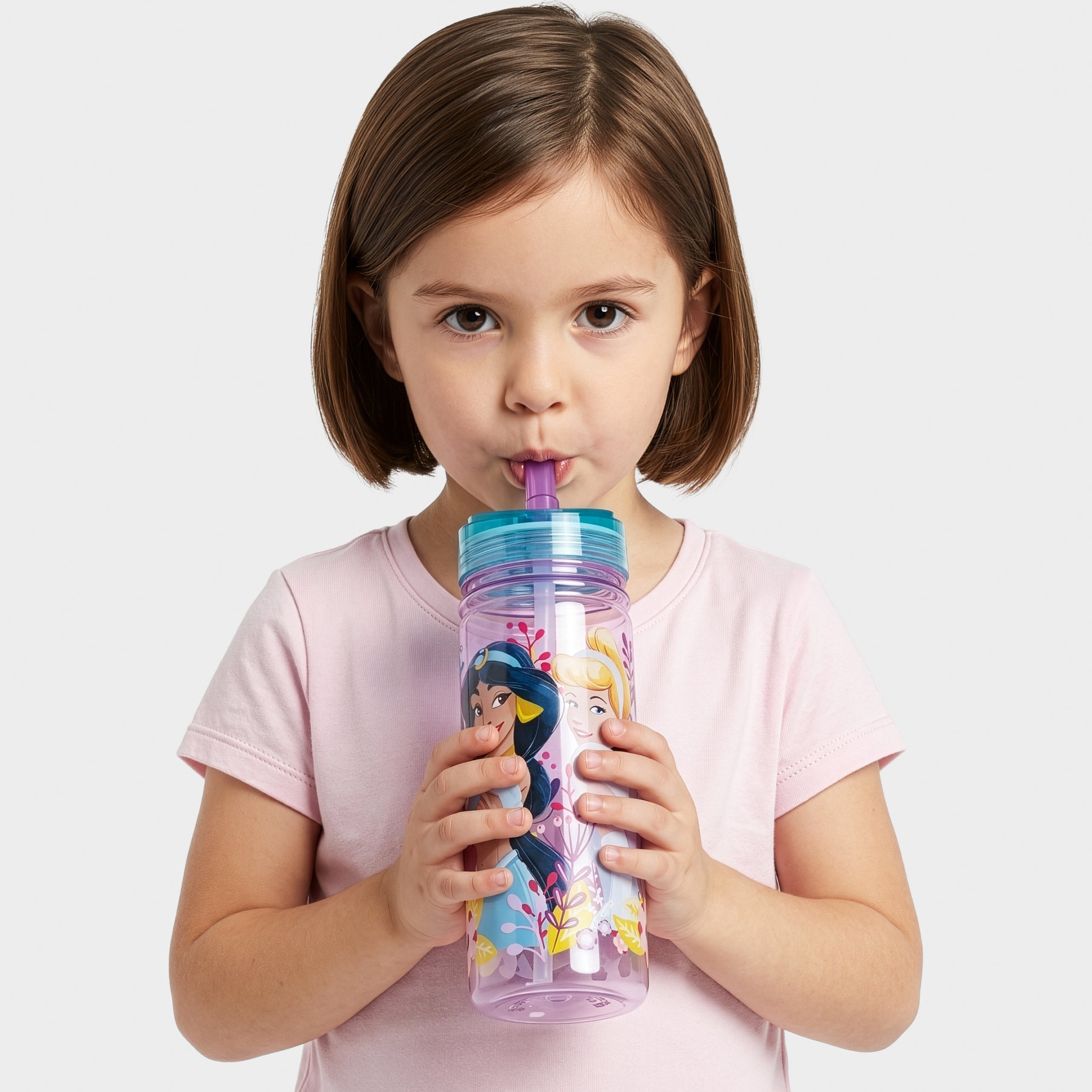 Disney Princess Water Bottle With Cinderella & Snow White
