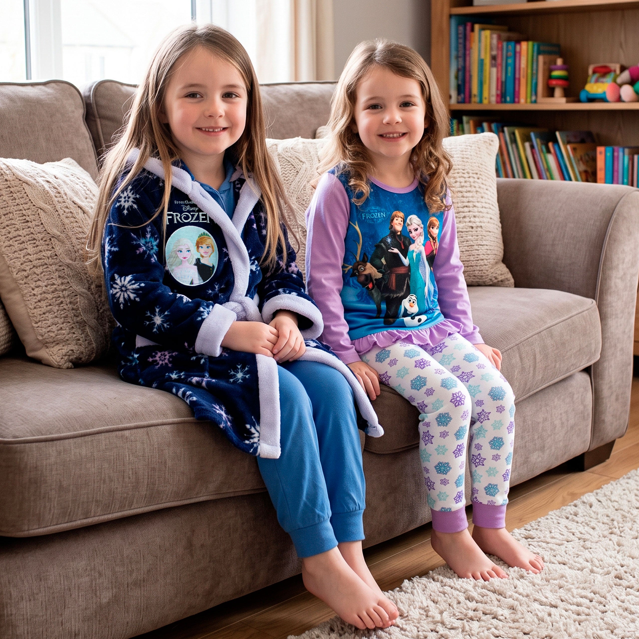 Disney Frozen Anna And Elsa Dressing Gown