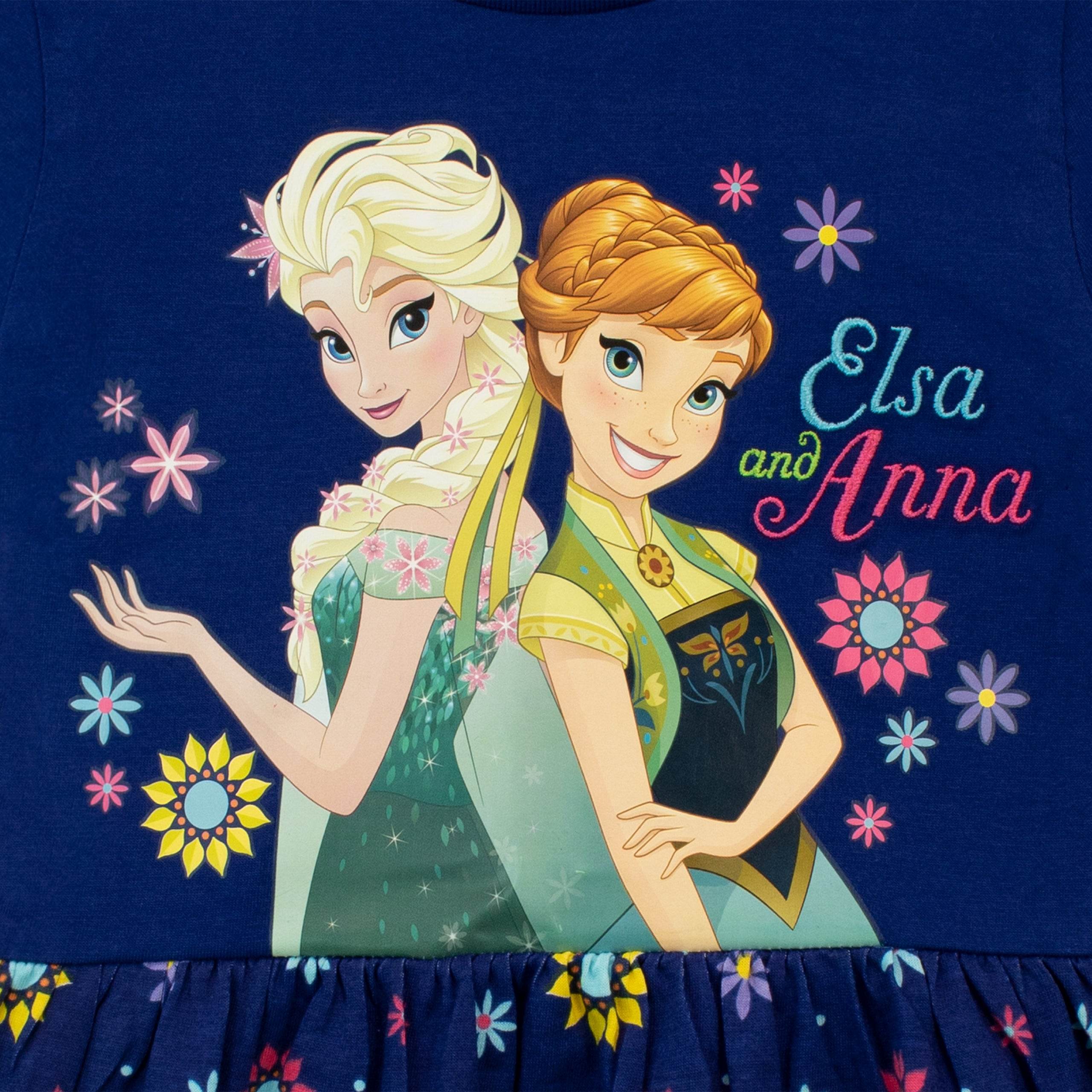 Frozen Girls Dress | 100% Cotton | Disney Anna & Elsa | Navy Character.com Frozen Girls Dress | 100% Cotton | Disney Anna & Elsa | Navy Character.com