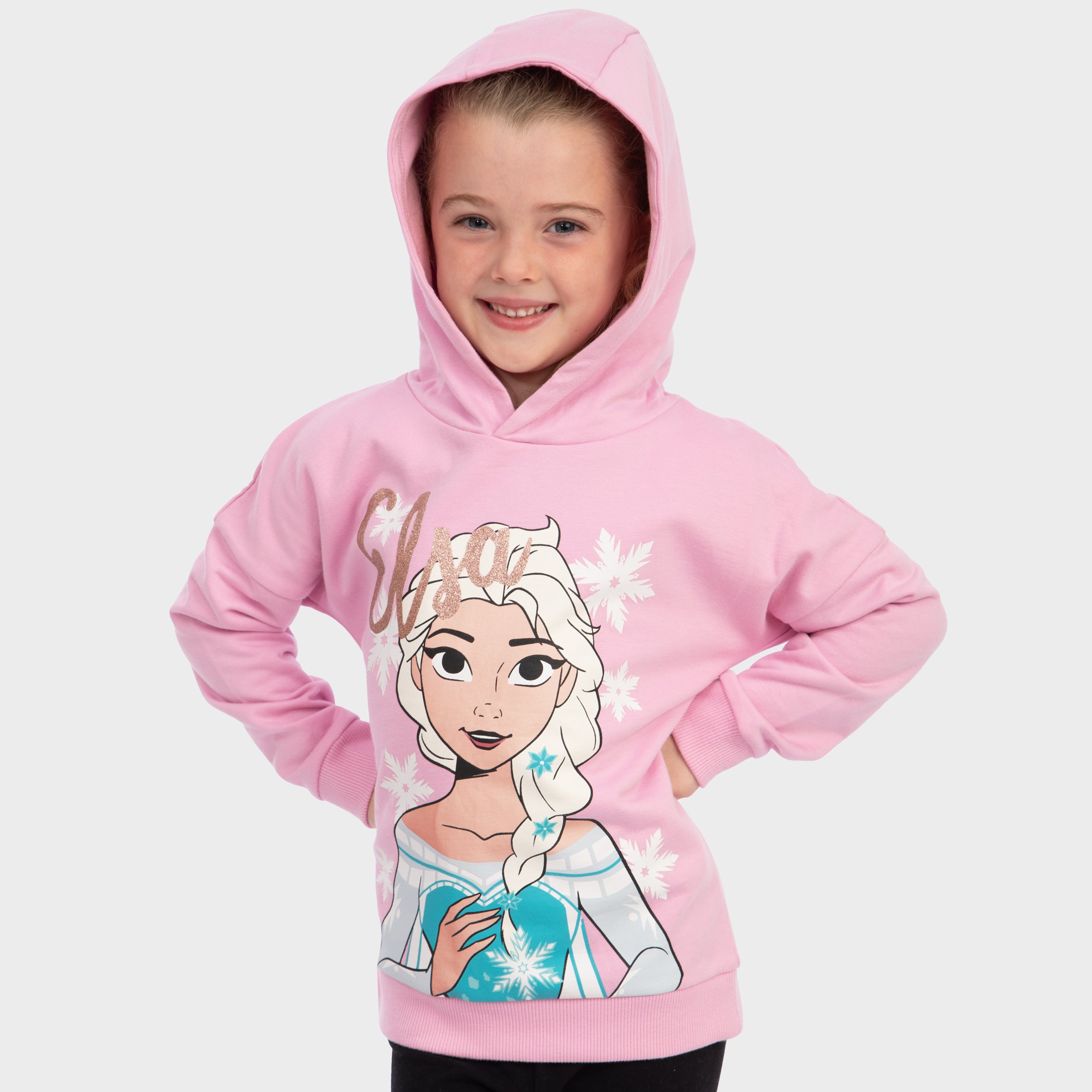 Disney Frozen Elsa Hoodie With Glitter