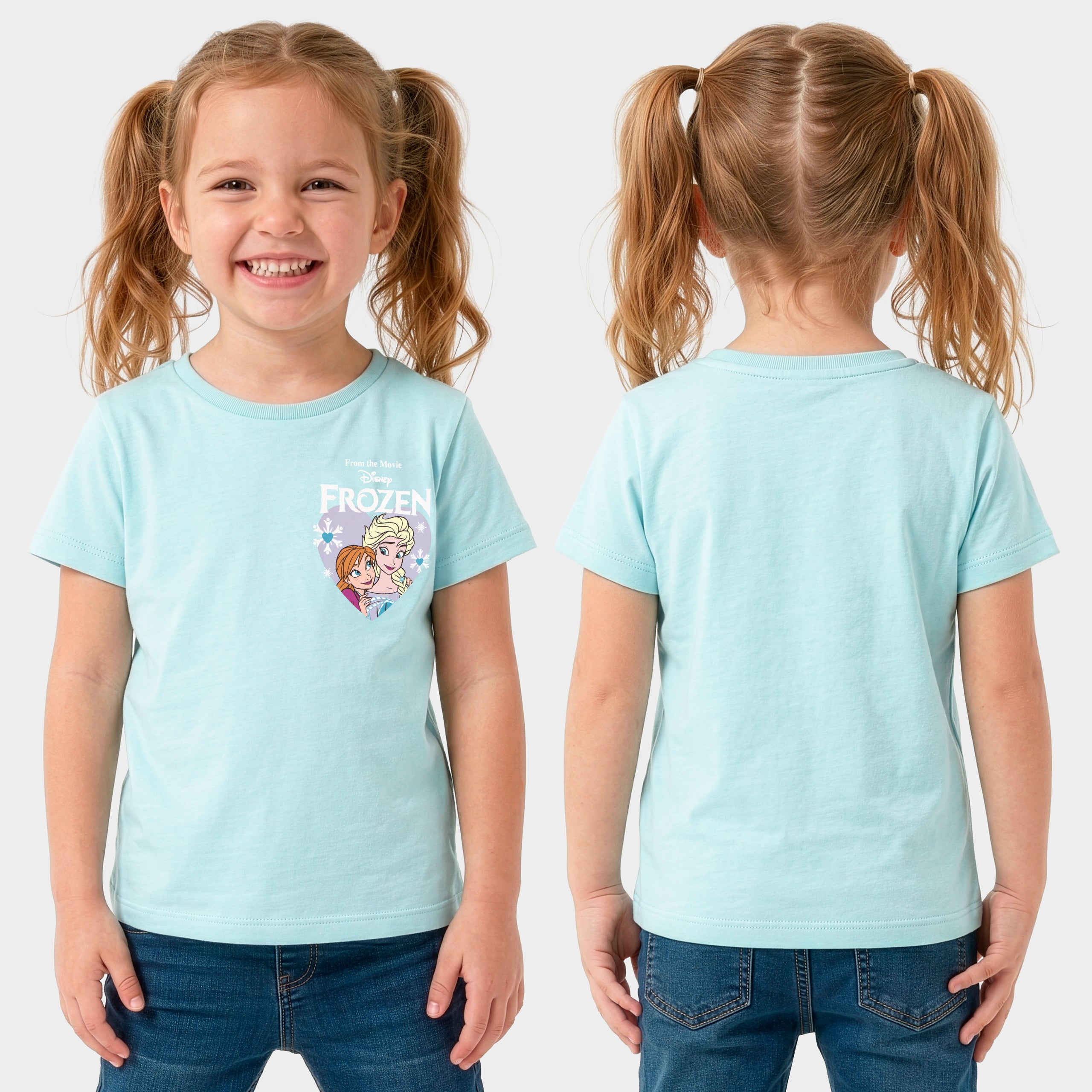 Disney Frozen Elsa Anna And Olaf Girls 3 Pack T-Shirts