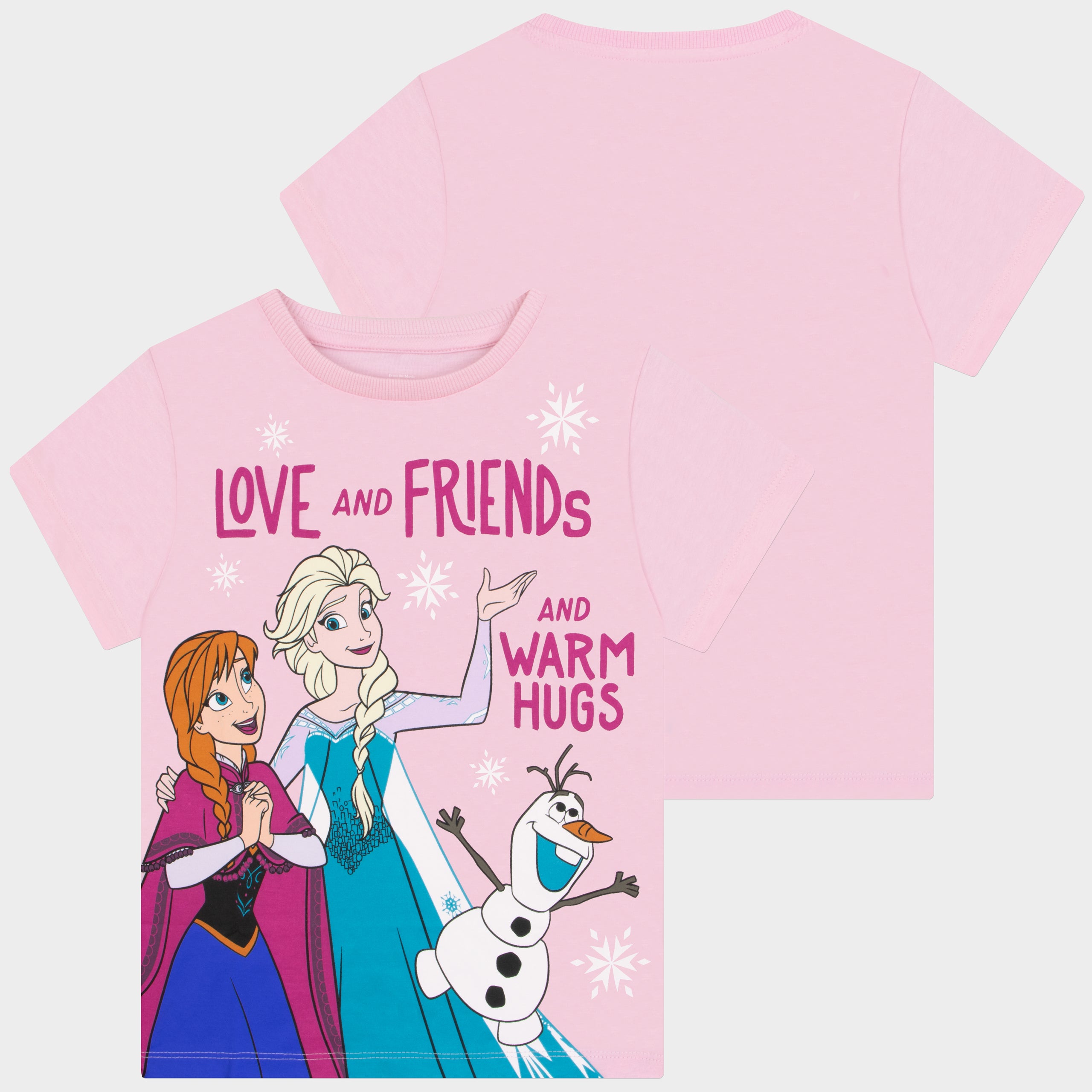 Disney Frozen Elsa Anna And Olaf Girls 3 Pack T-Shirts