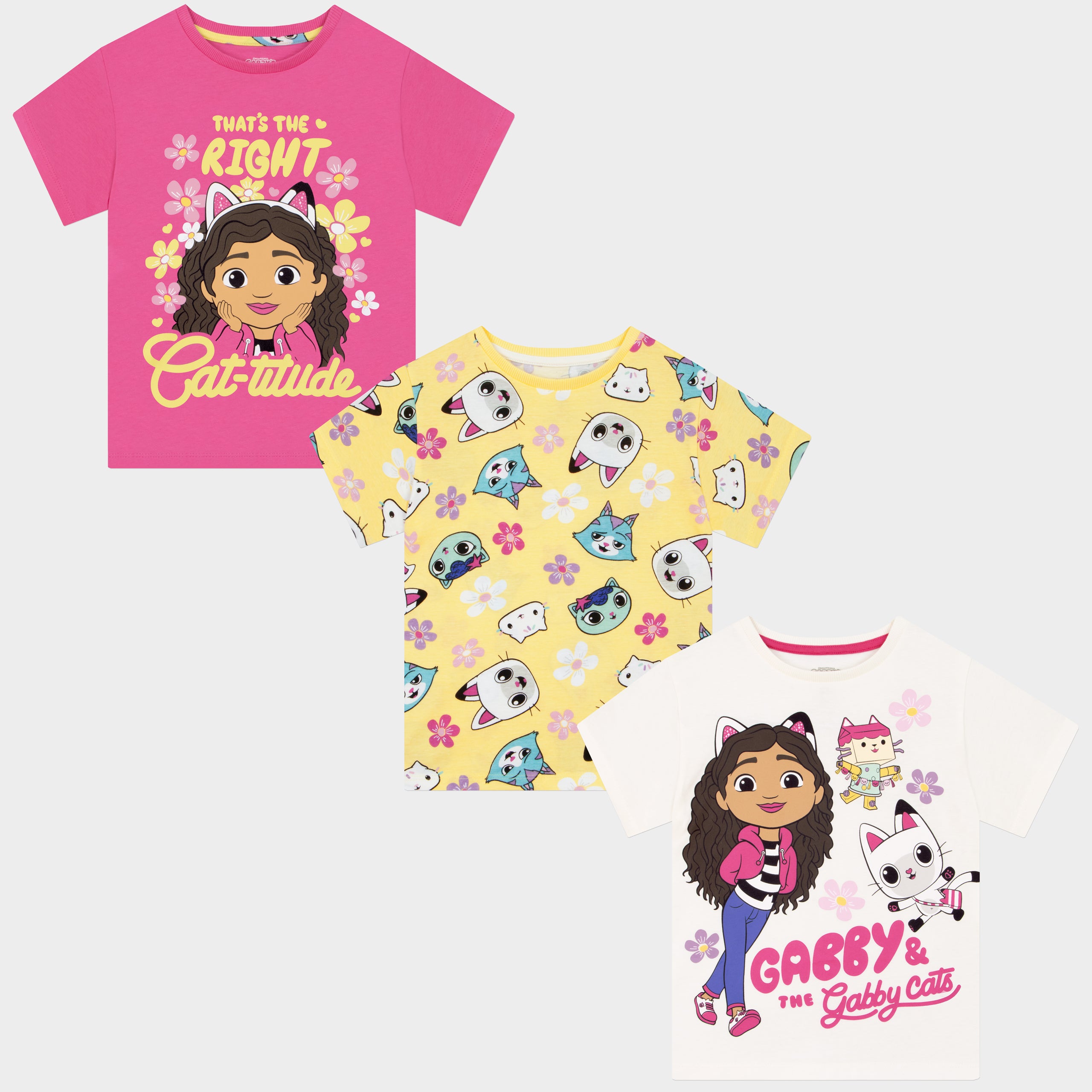 Gabby's Dollhouse T-Shirts 3 Pack