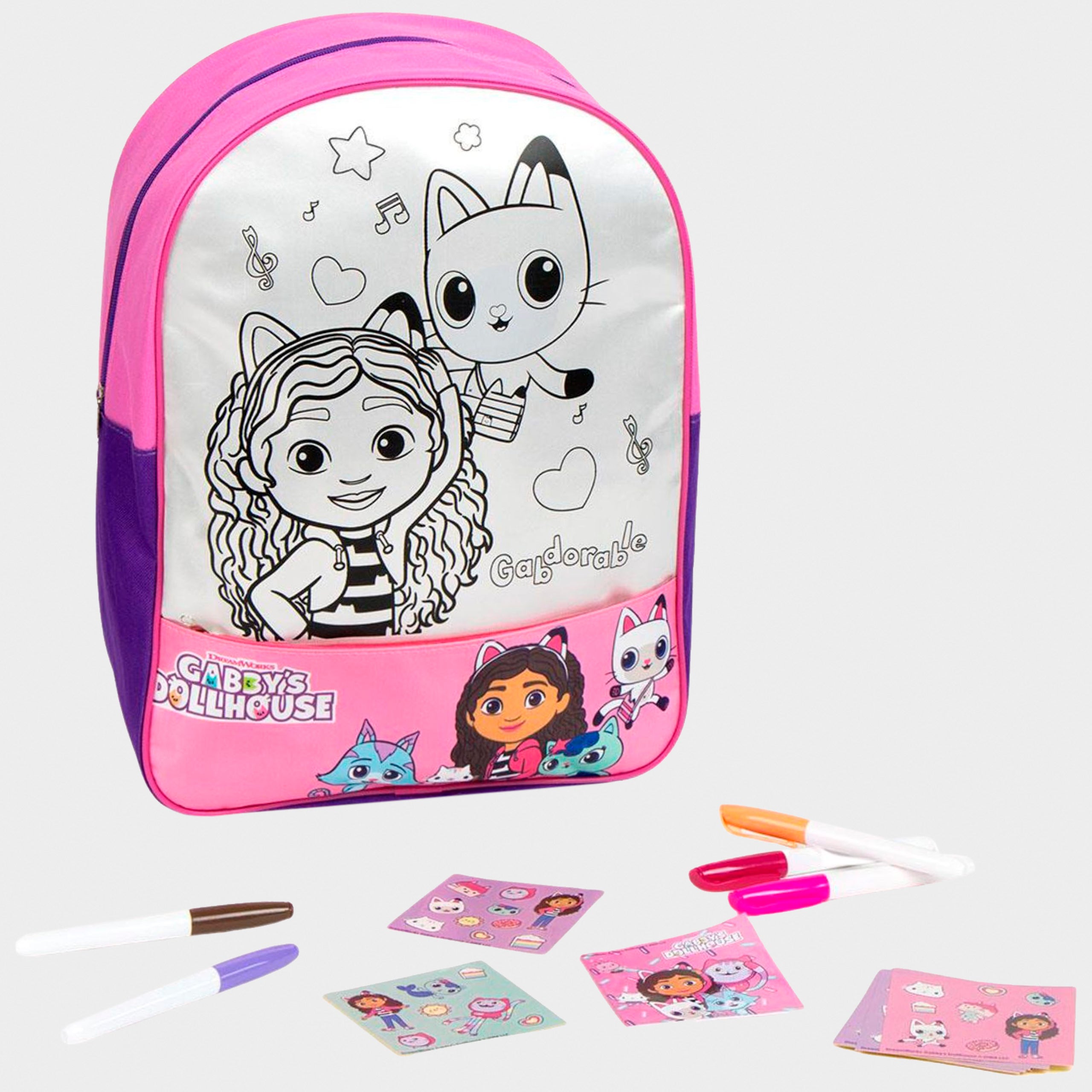 Gabby's Dollhouse Colour In Backpack