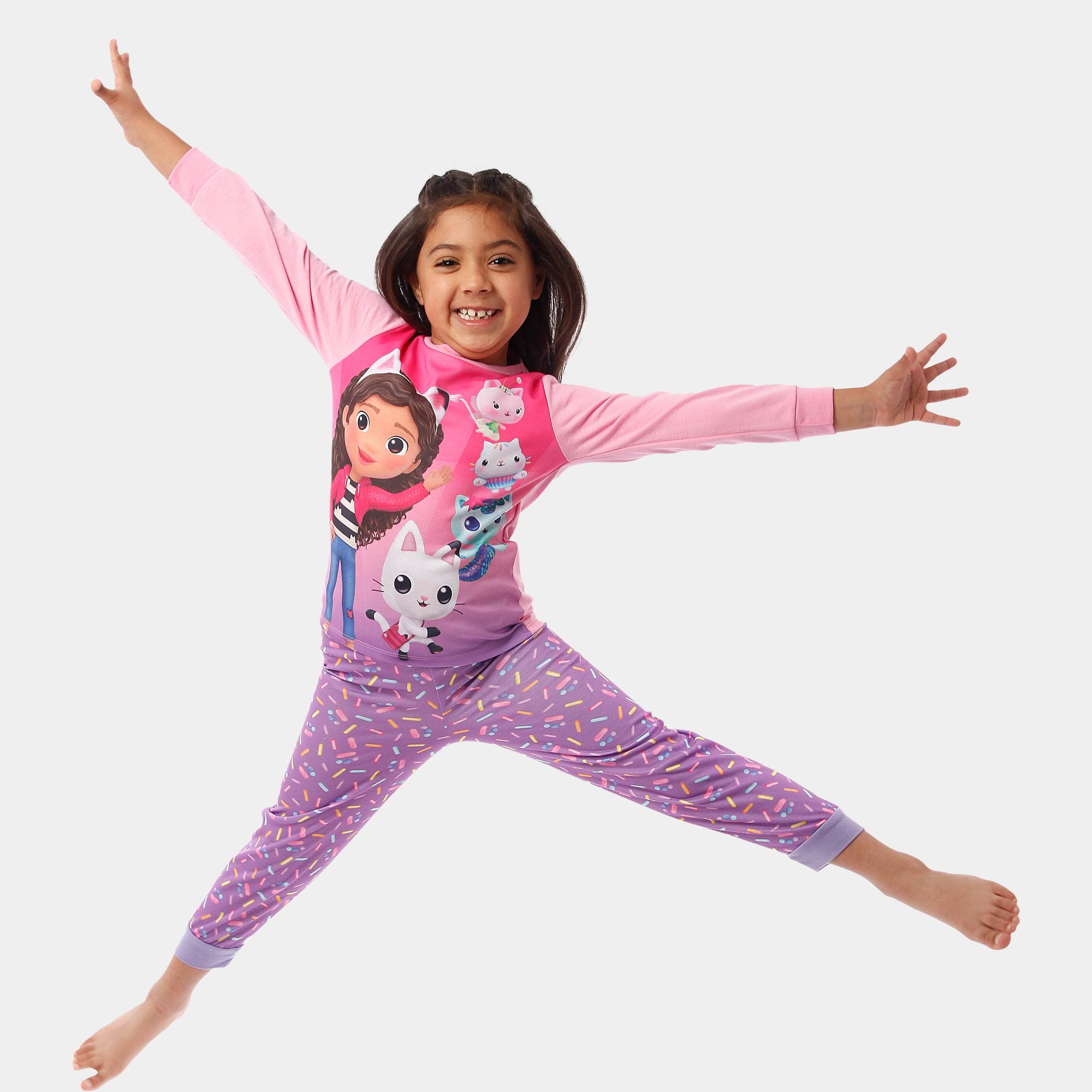 Gabby's Dollhouse Girls PJs | Soft Long Pyjamas | Pandy Paws | Pink ...