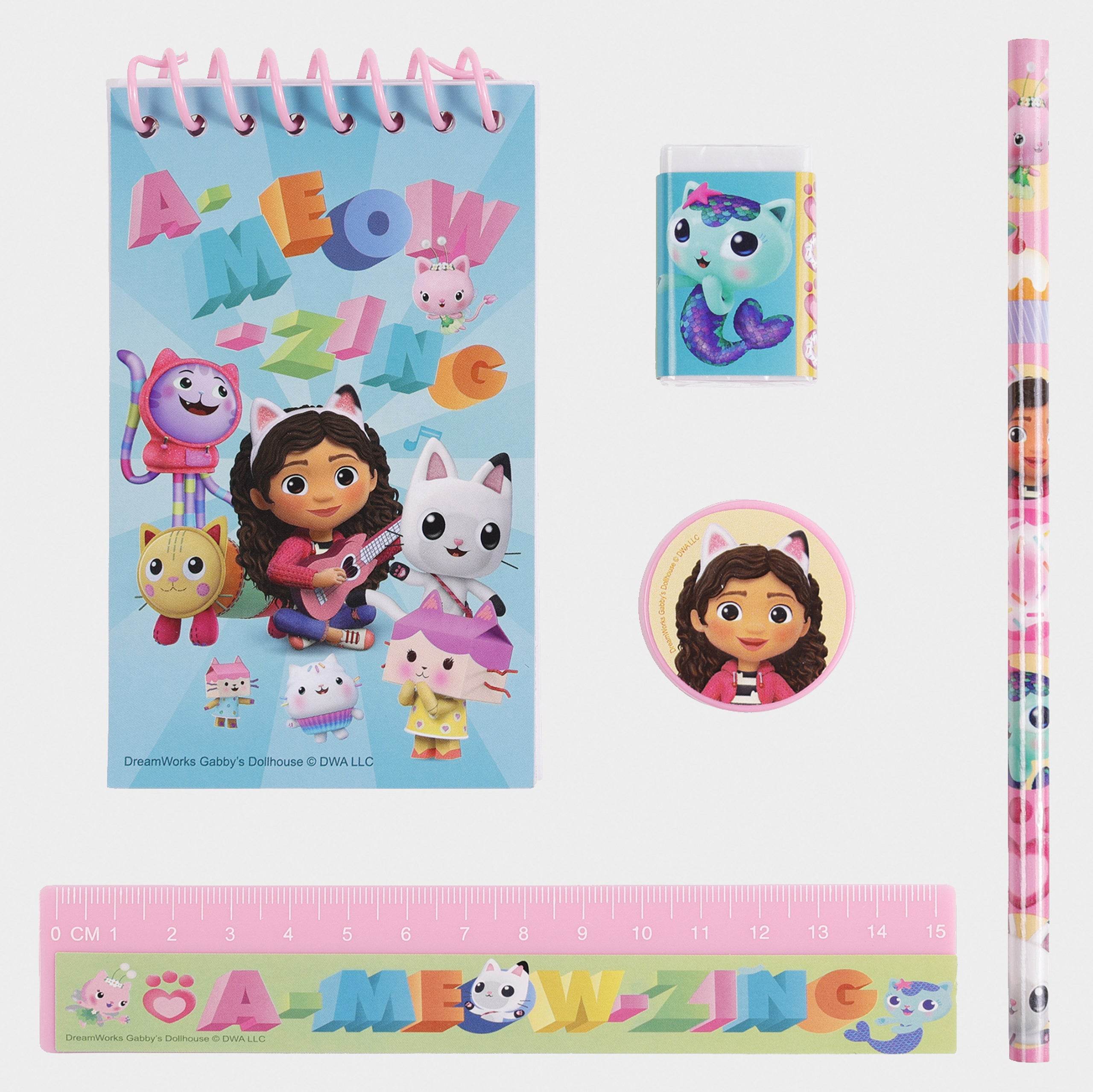 Gabby's Dollhouse 5 Piece Stationary Set - Character.com