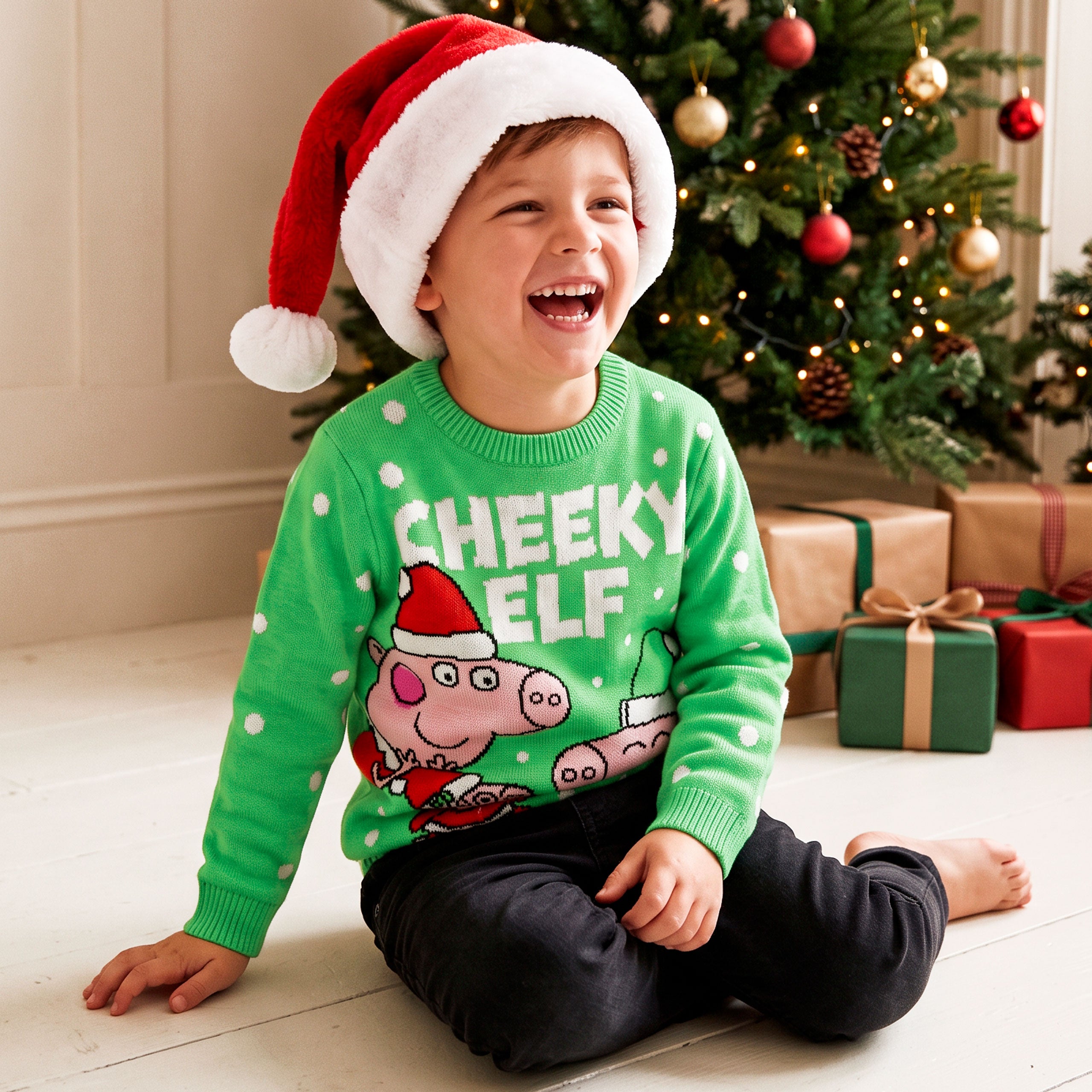 George Pig Cheeky Elf Christmas Jumper