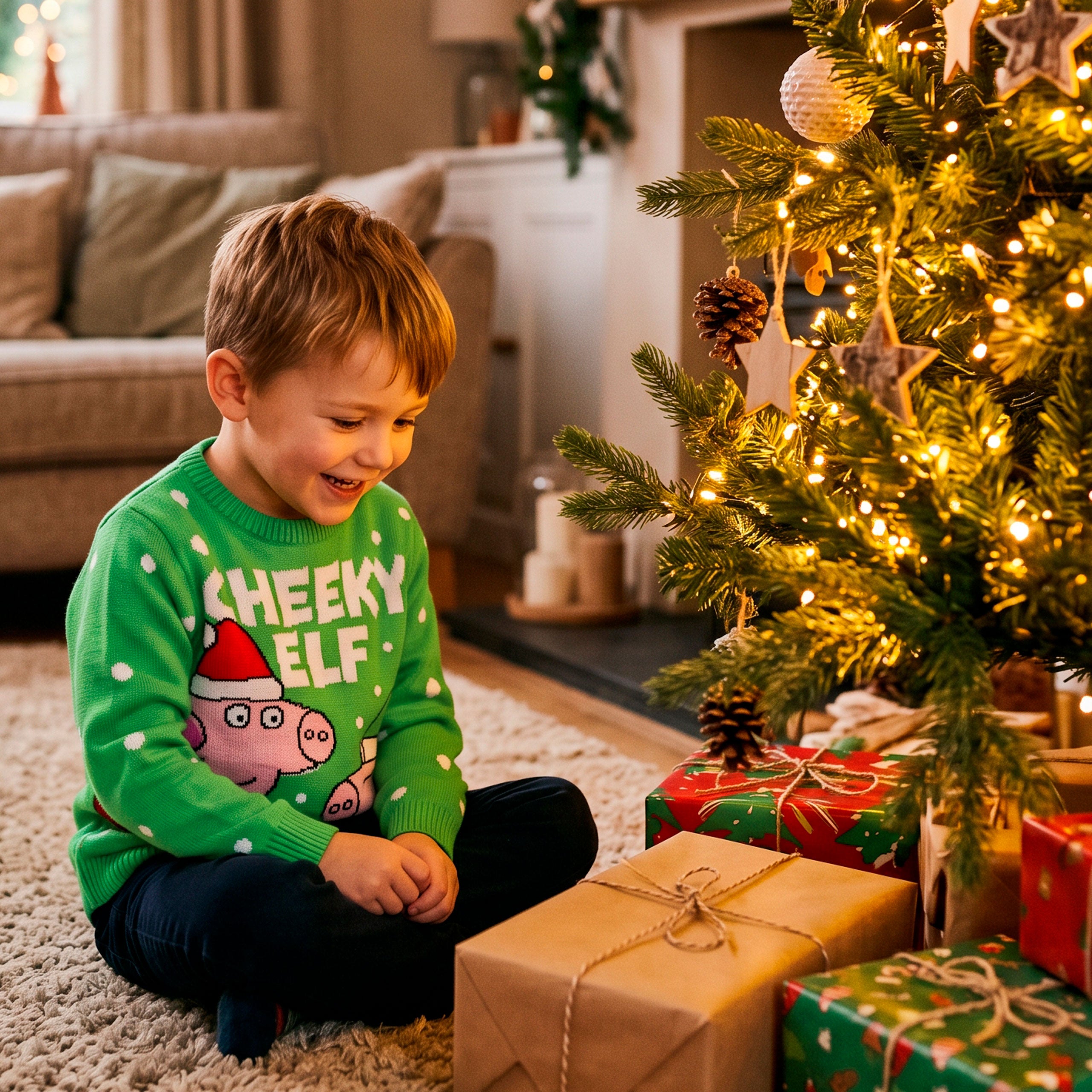 George Pig Cheeky Elf Christmas Jumper