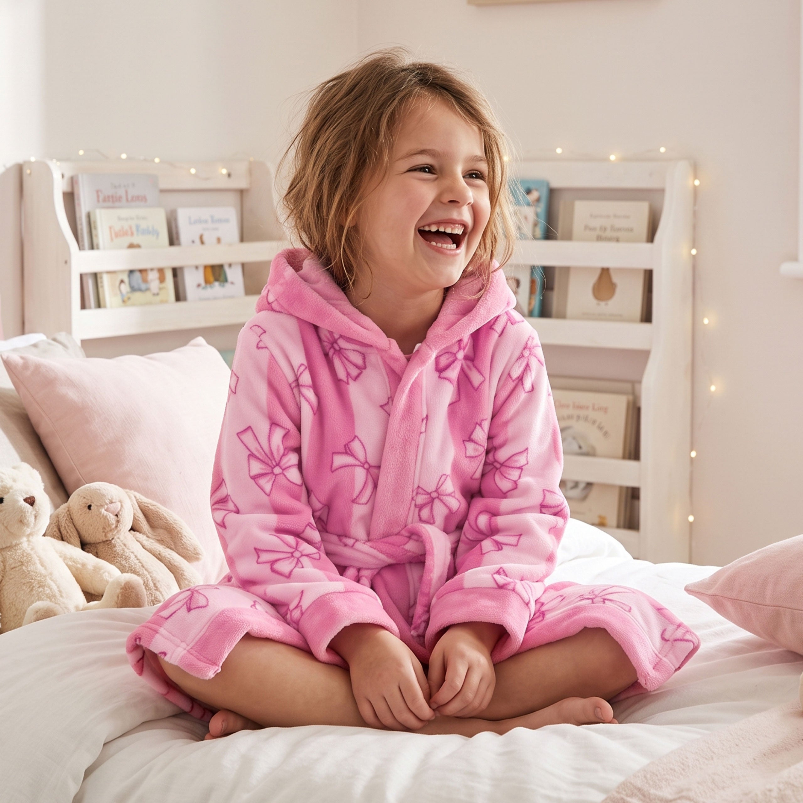 Harry Bear Stripes & Bows Dressing Gown