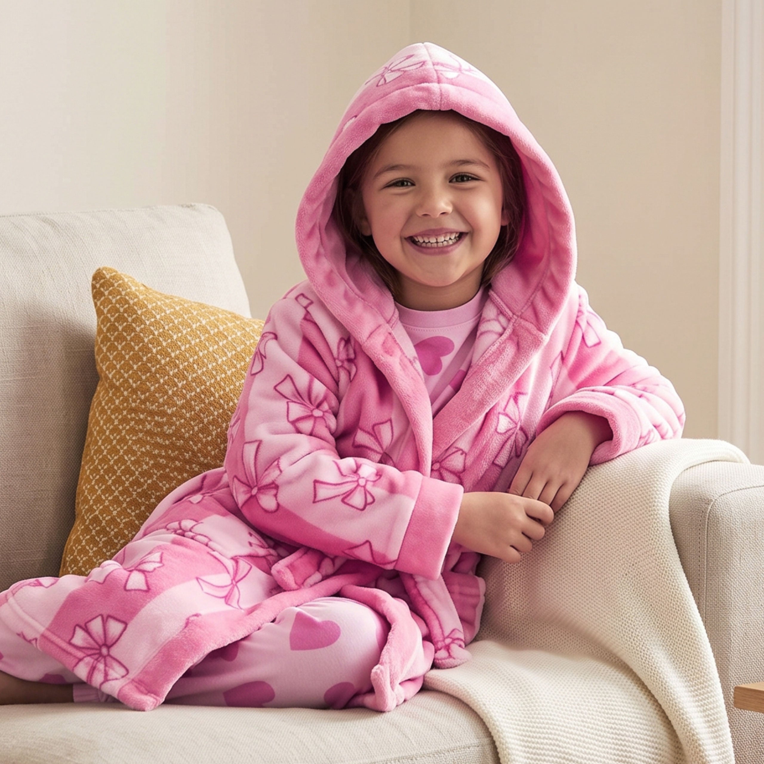 Harry Bear Stripes & Bows Dressing Gown