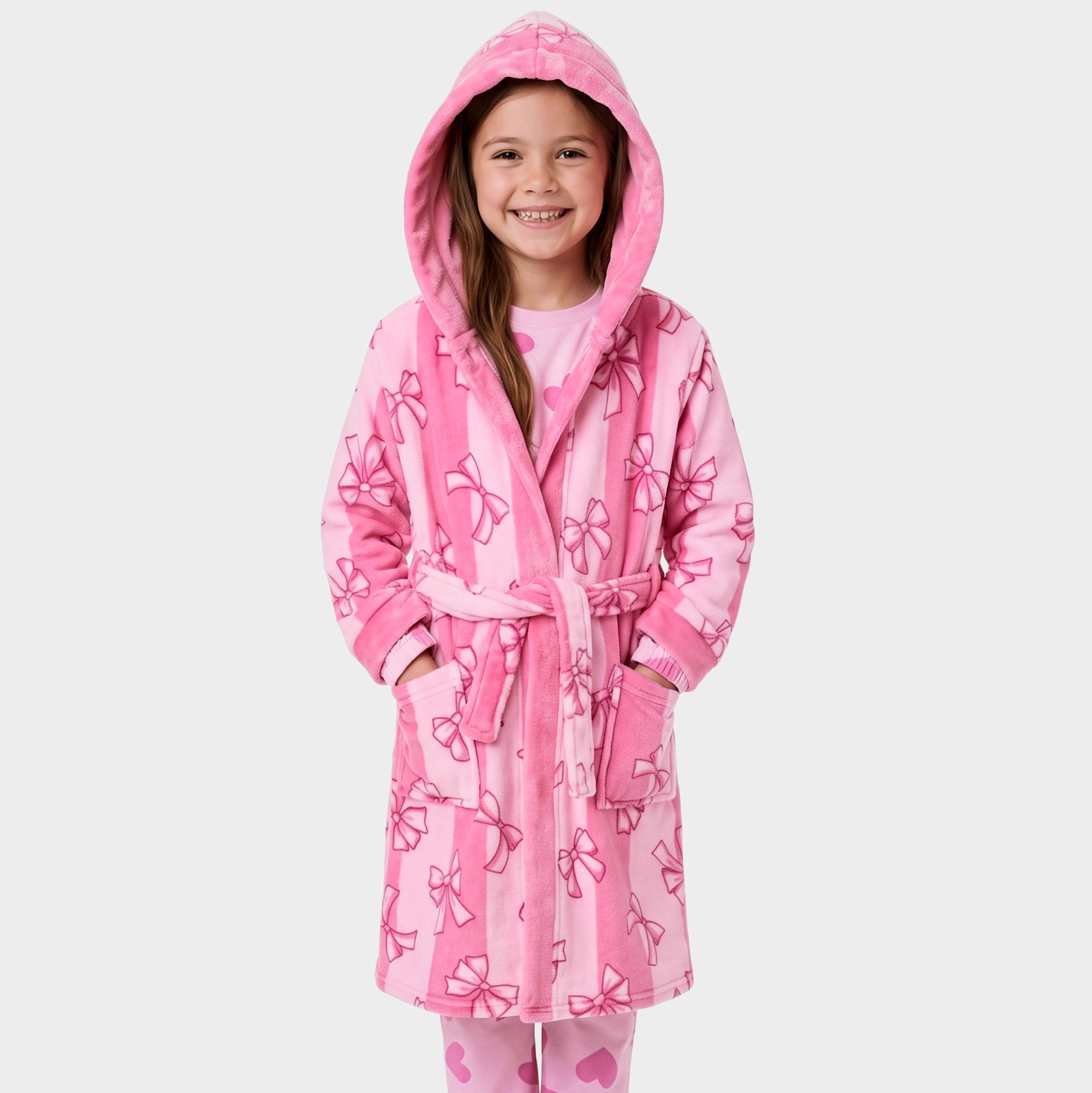 Harry Bear Stripes & Bows Dressing Gown