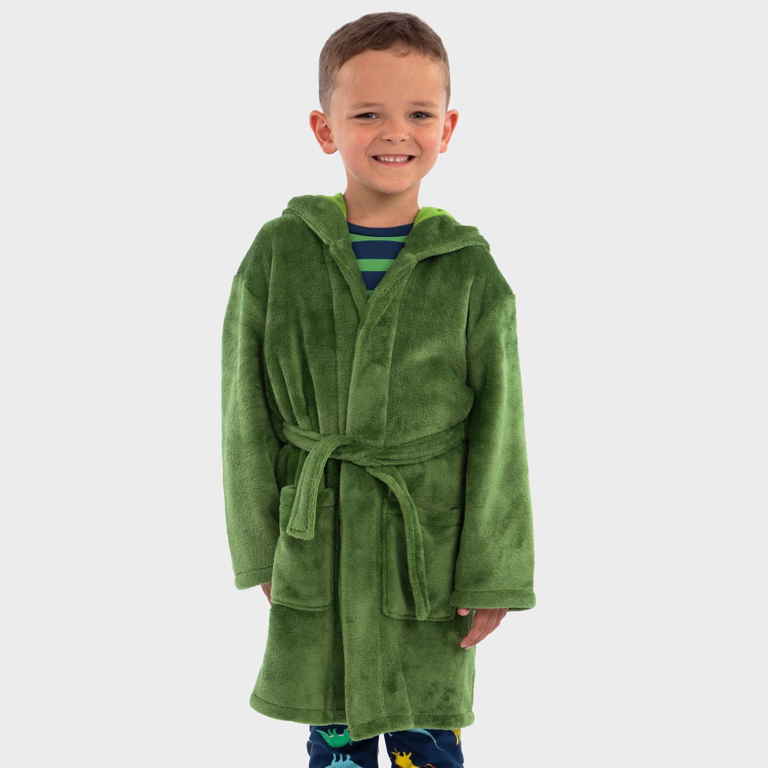 Harry Bear Dinosaur Dressing Gown - 3D Horns