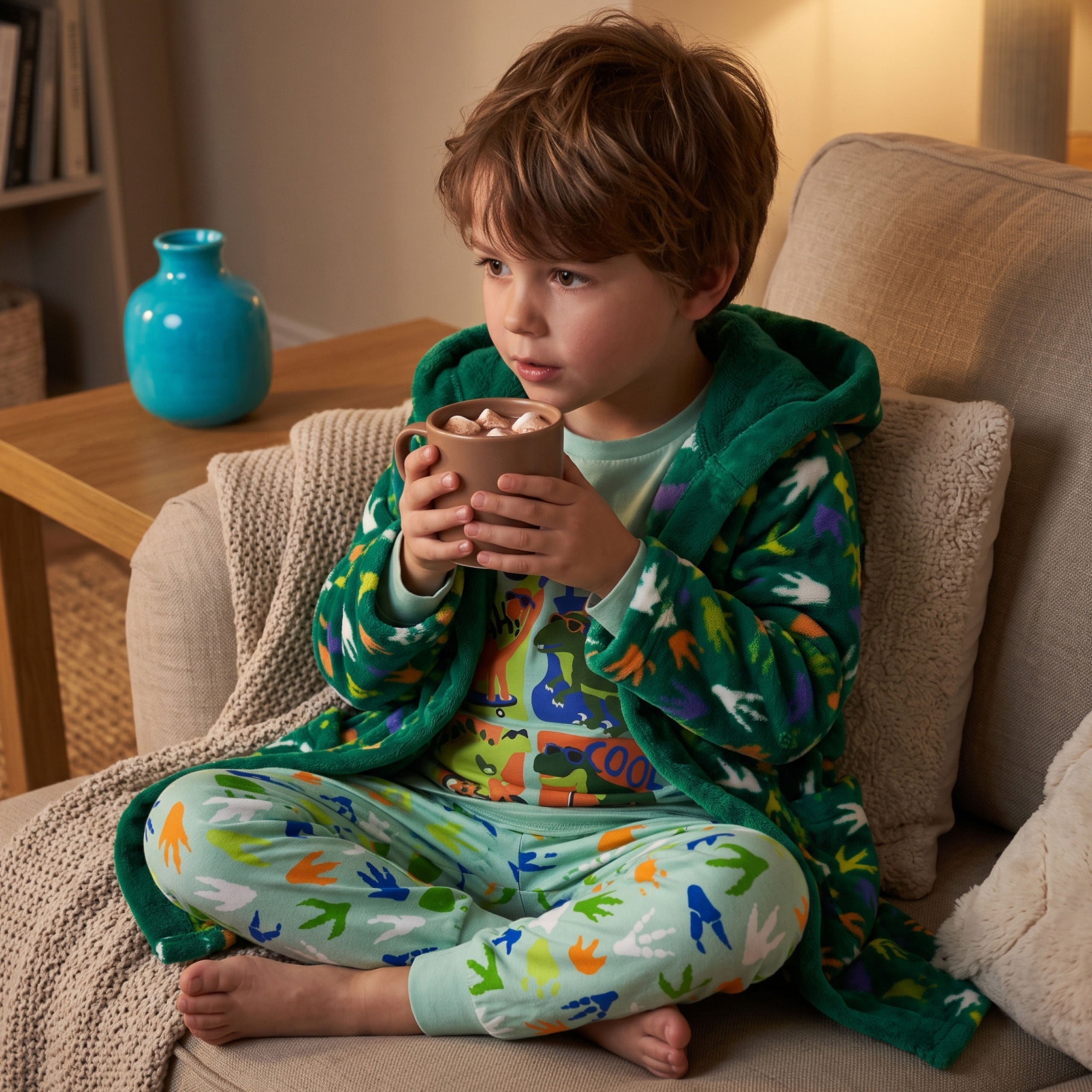 Harry Bear Dinosaur Dressing Gown and Pyjama Set