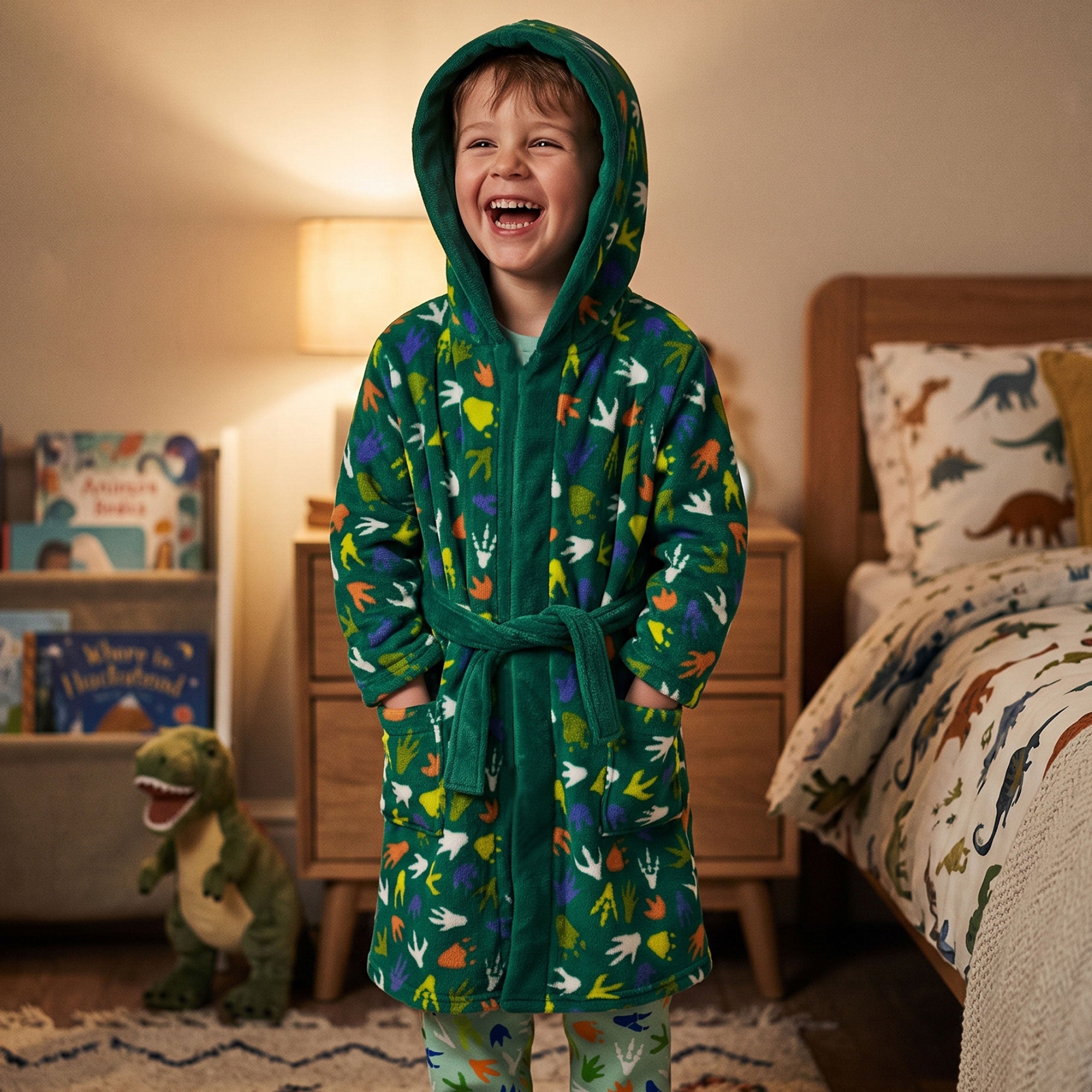 Harry Bear Dinosaur Dressing Gown and Pyjama Set