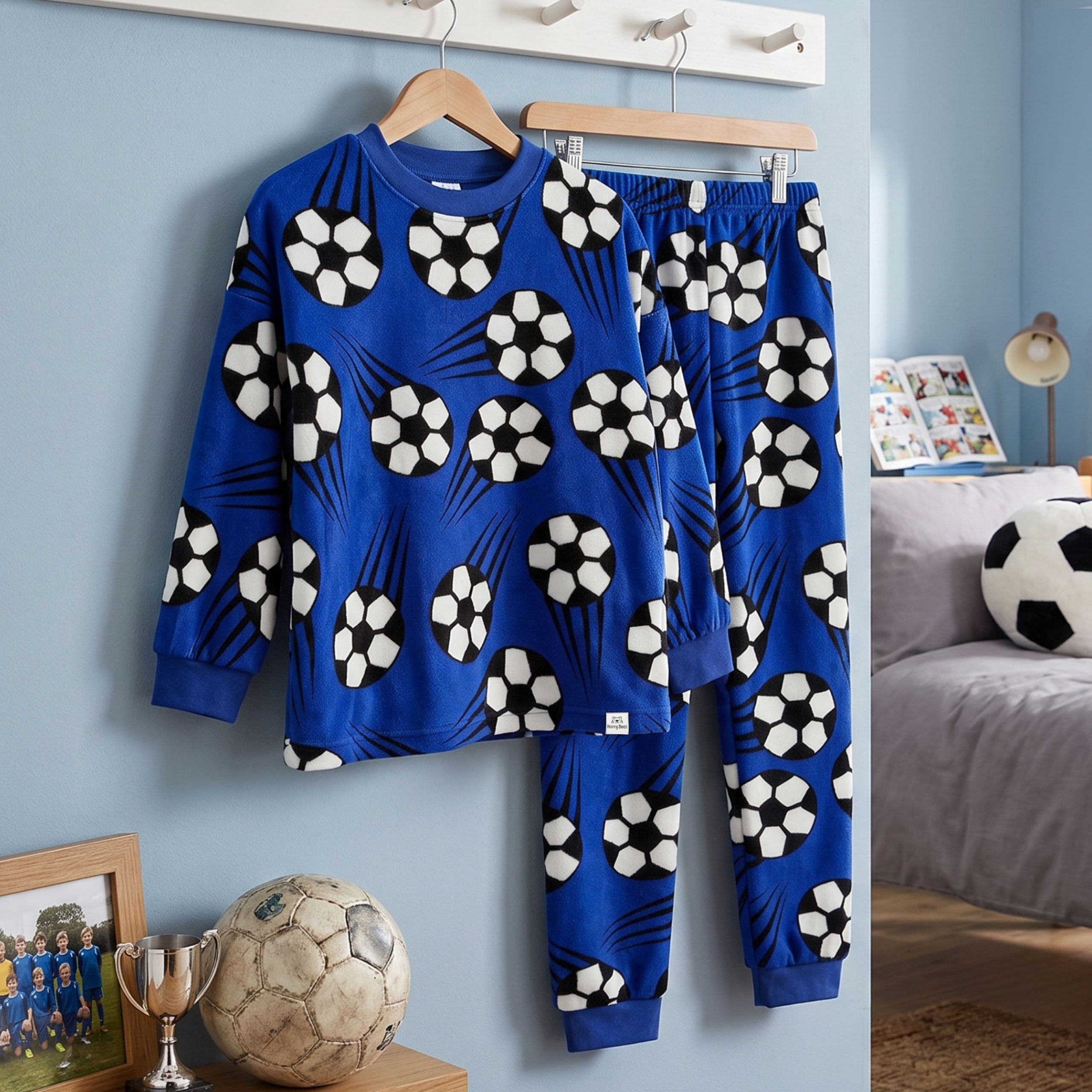 Harry Bear Football Plush Fleece Pyjamas