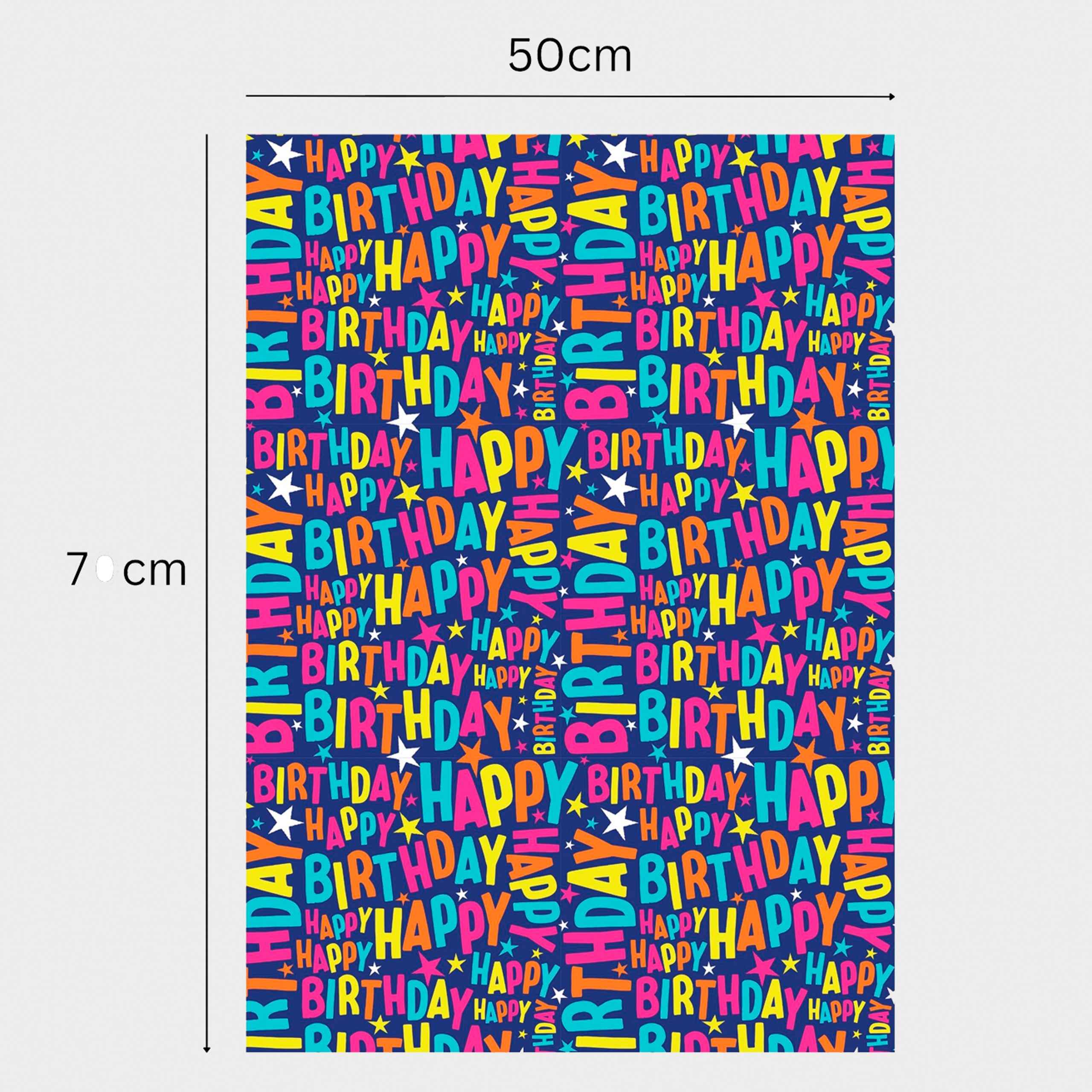 Happy Birthday Gift Wrap And Tags