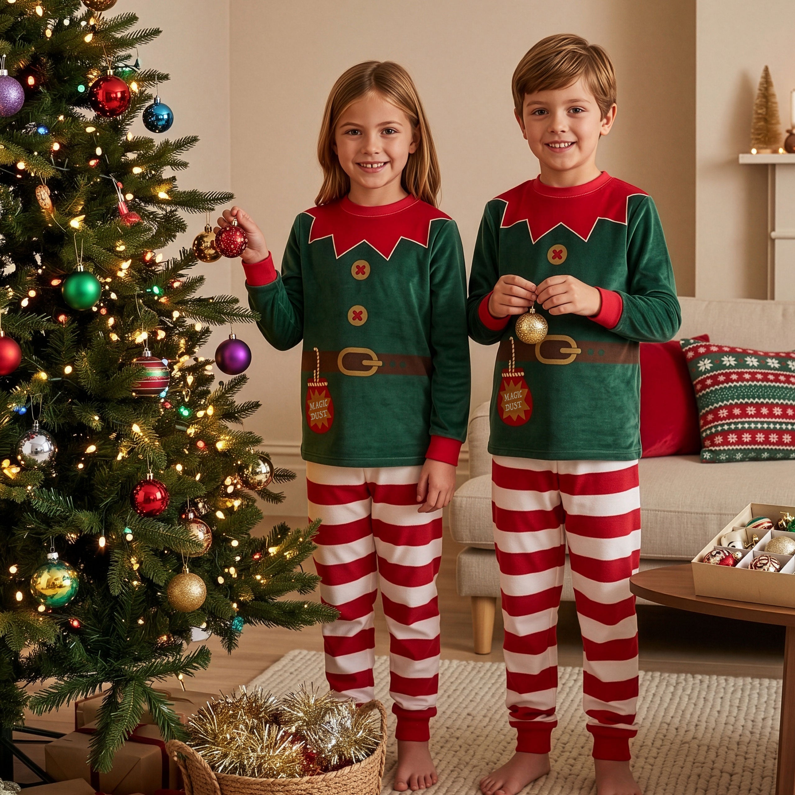 Harry Bear Elf Christmas Fleece Pyjamas