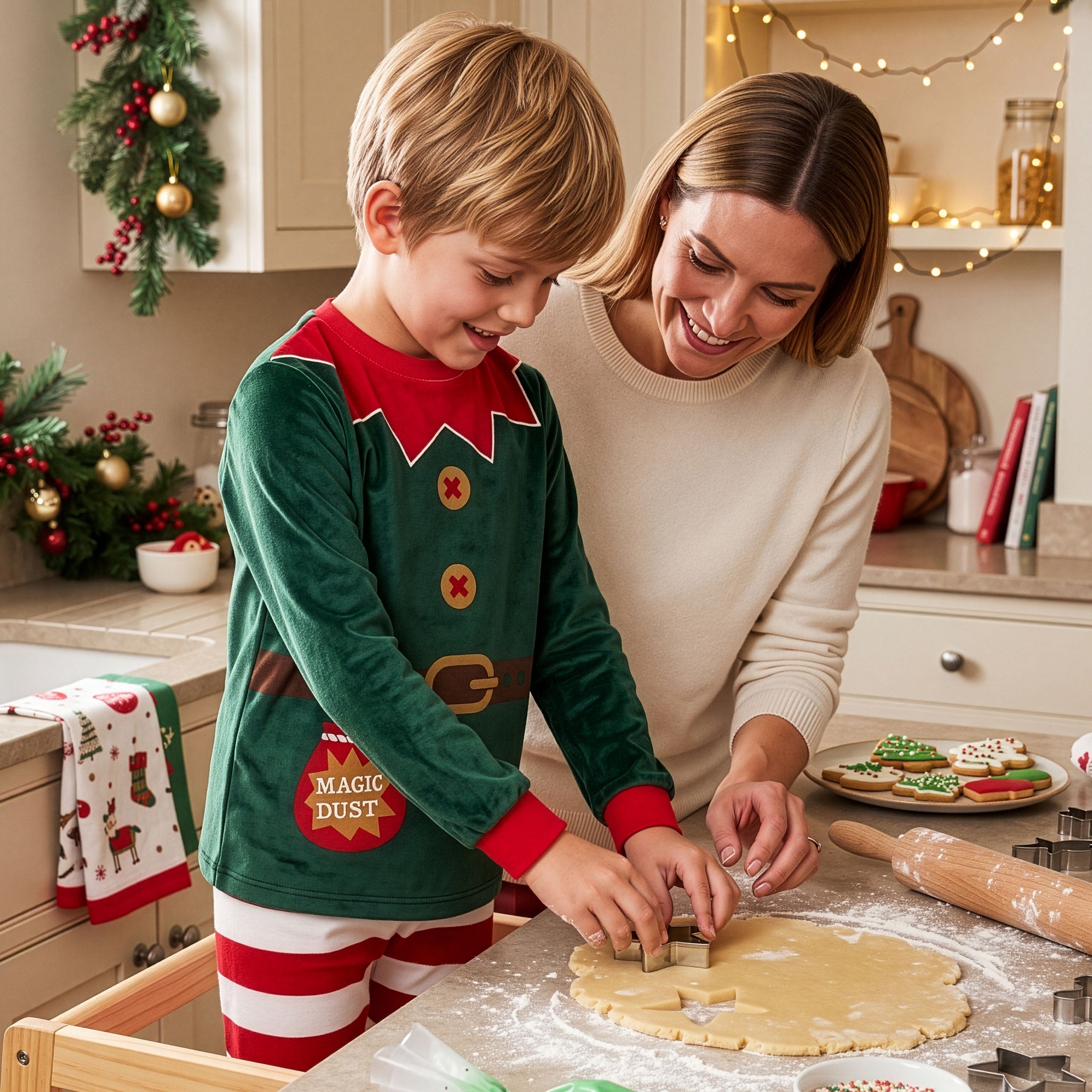 Harry Bear Elf Christmas Fleece Pyjamas