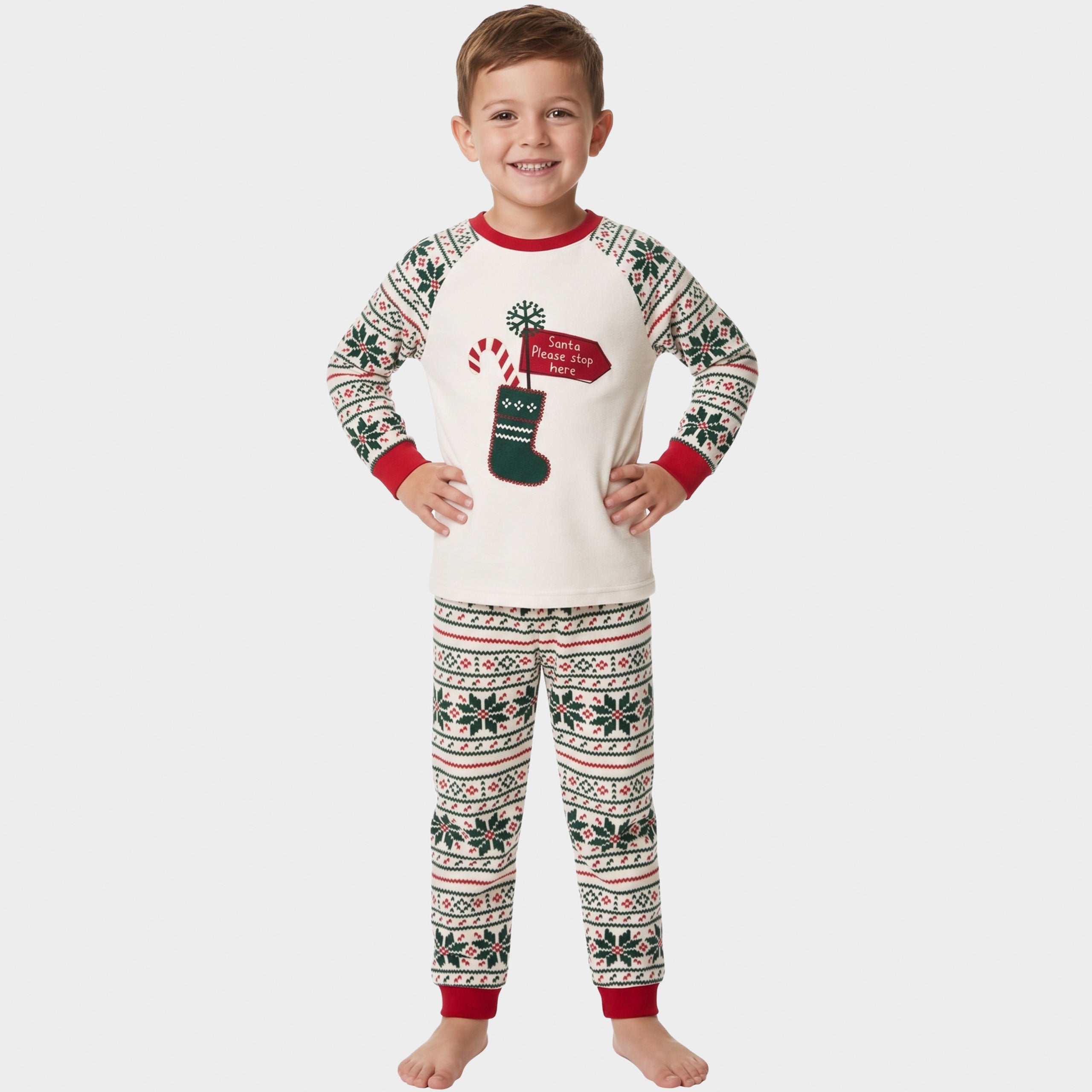 Harry Bear Christmas Santa Fleece Plush Pyjamas