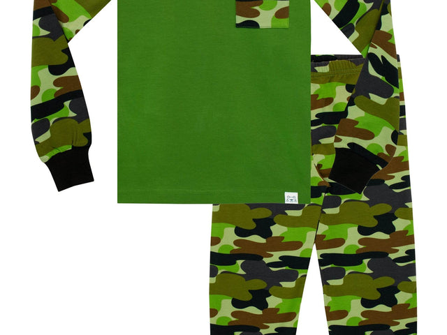 Harry Bear Green Camouflage Pyjamas - Snuggle Fit - Character.com