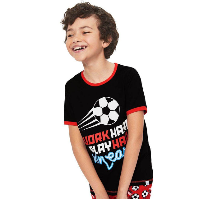 Harry Bear Football Short Pyjamas - Work Hard - Character.com