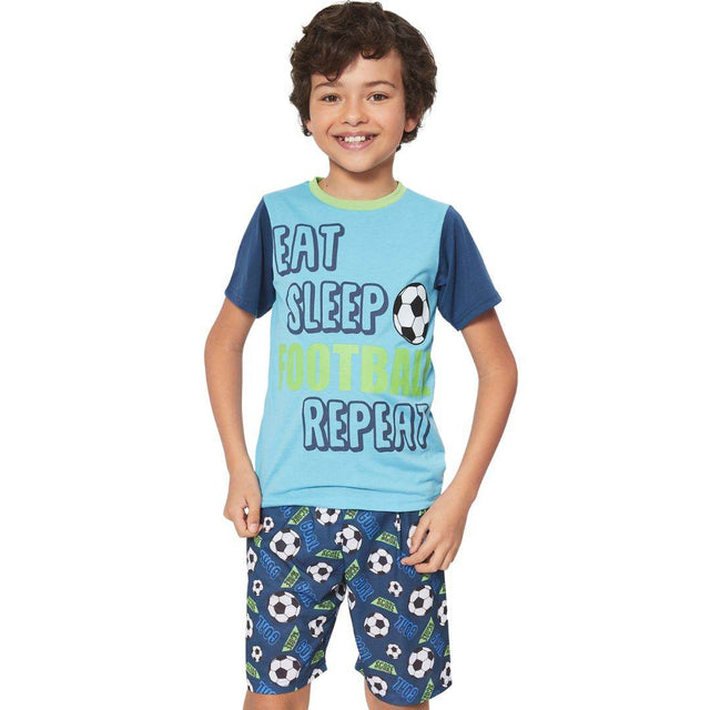 Harry Bear Eat Sleep Football Repeat Short Pyjamas - Character.com