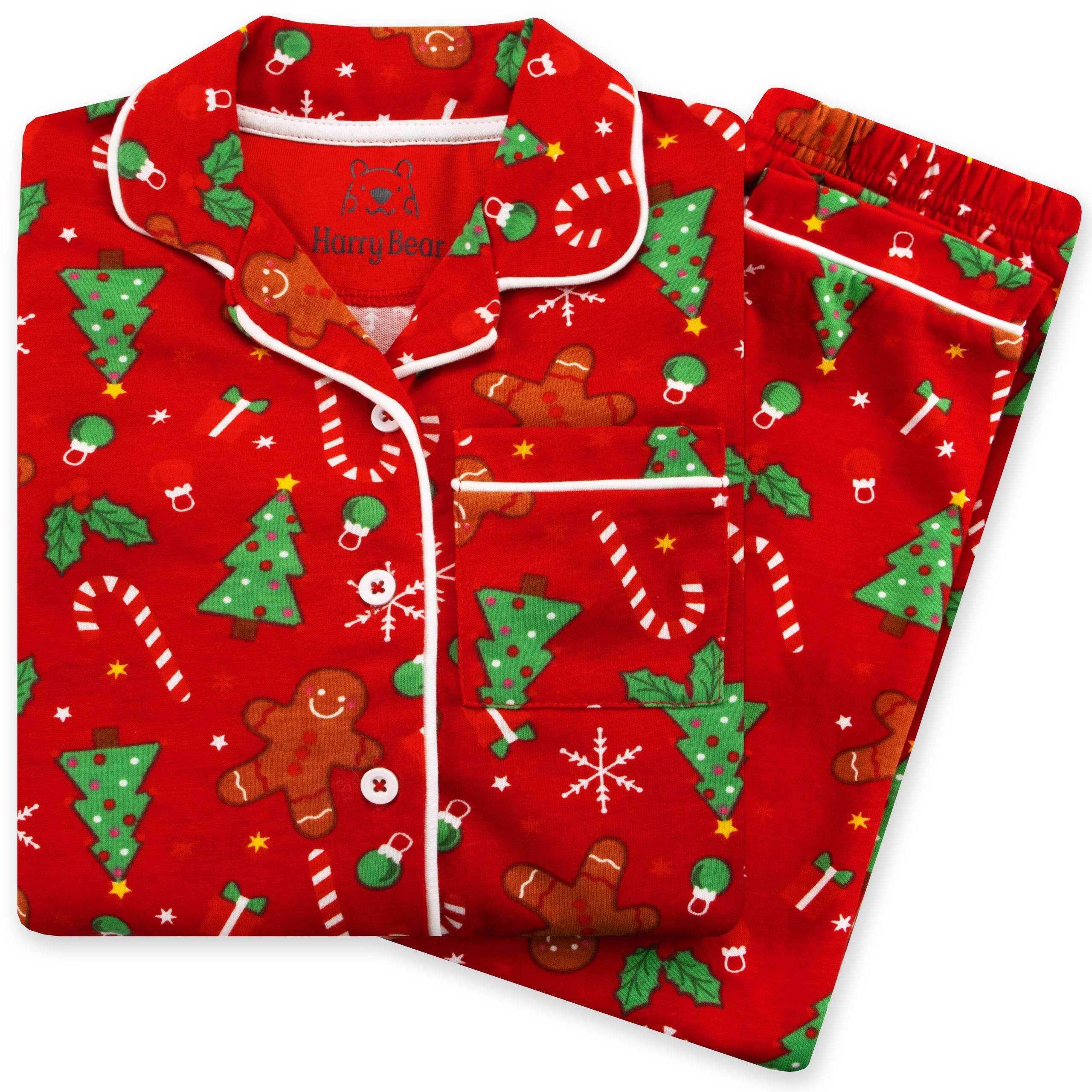 Harry Bear Girls Gingerbread Christmas Pyjamas - Character.com
