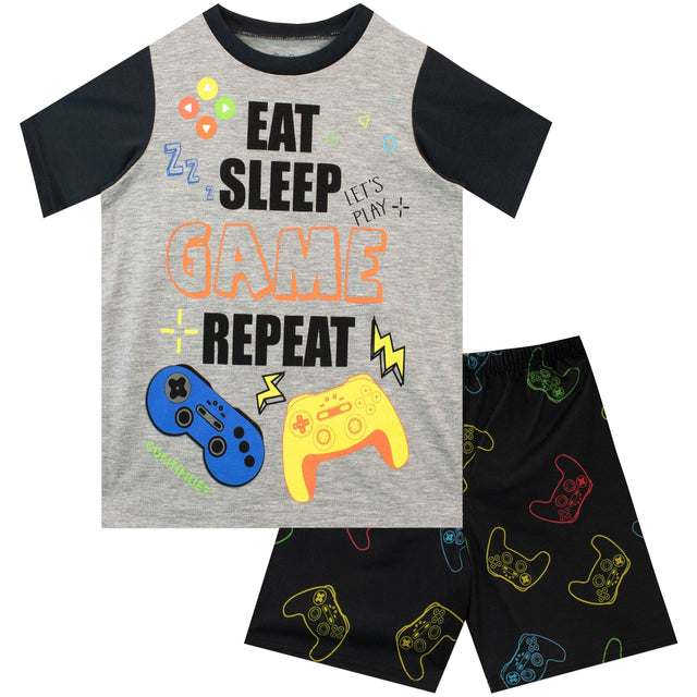 Harry Bear Eat Sleep Game Repeat Short Pyjamas - Character.com
