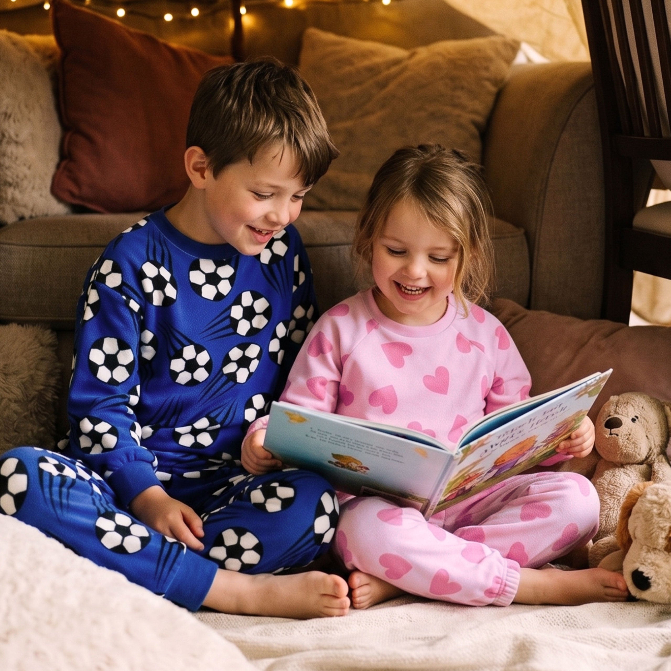 Harry Bear Heart Plush Fleece Pyjamas