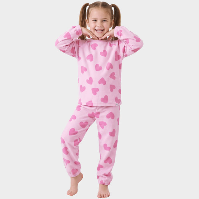 Harry Bear Heart Plush Fleece Pyjamas