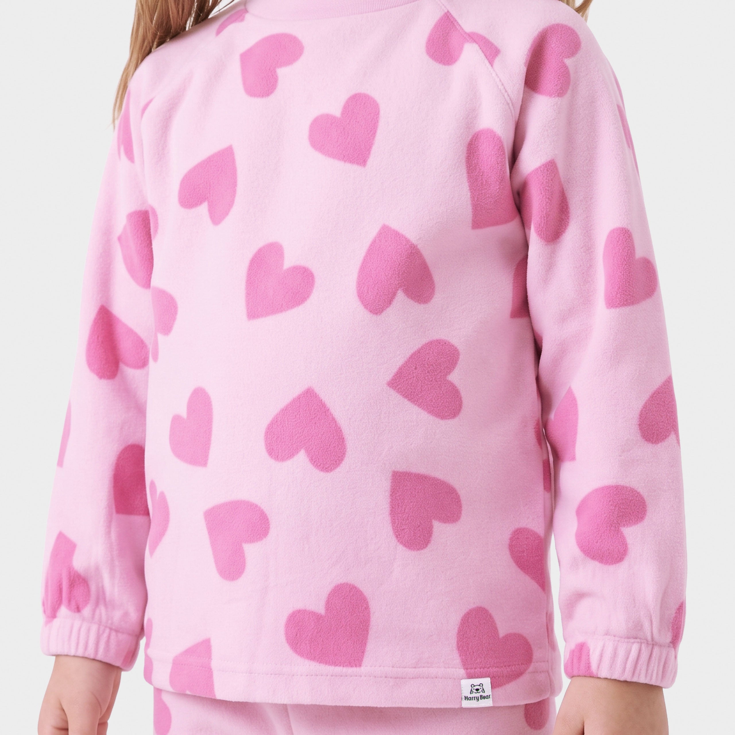 Harry Bear Heart Plush Fleece Pyjamas