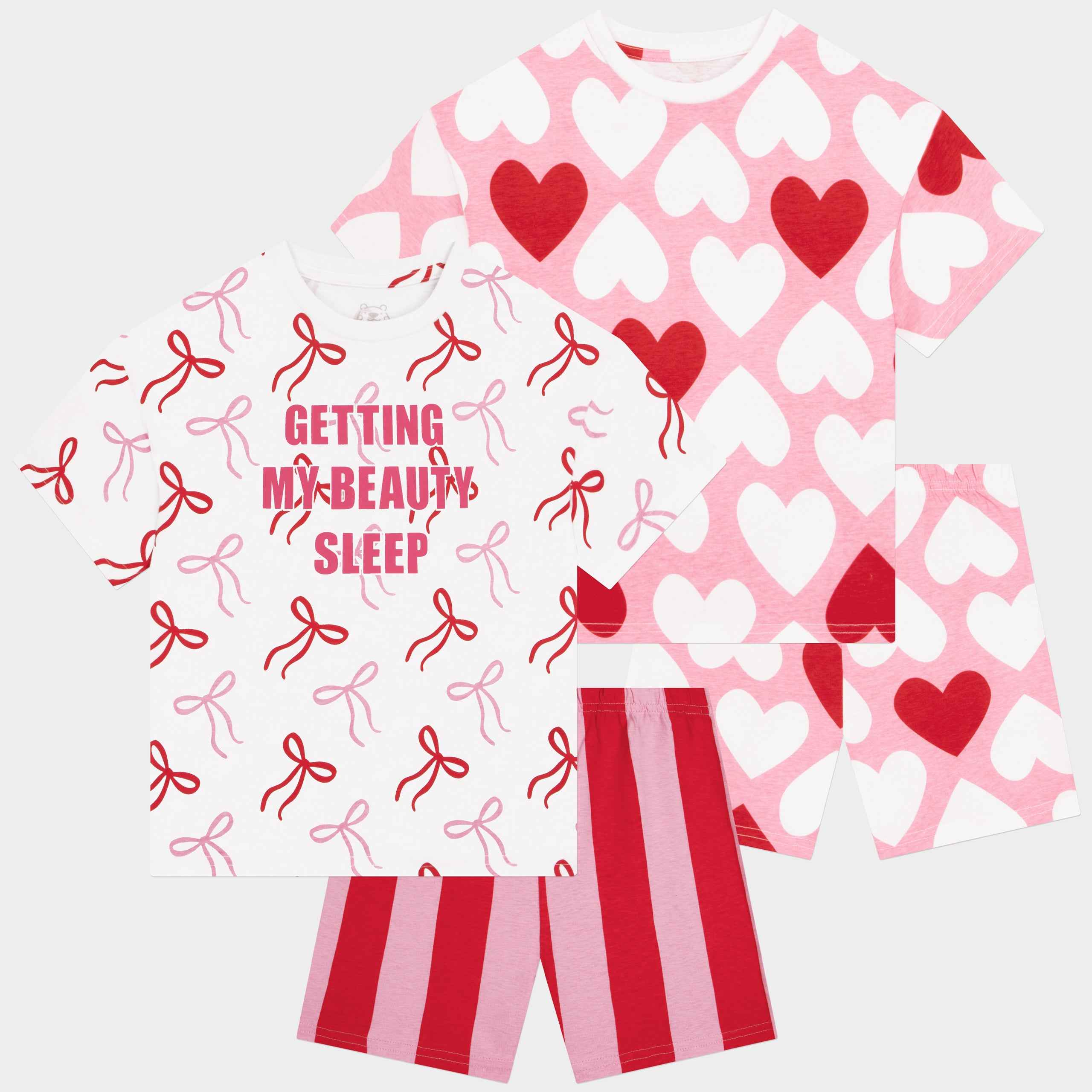 Hear Bear Bow & Heart 2 Pack Pyjamas