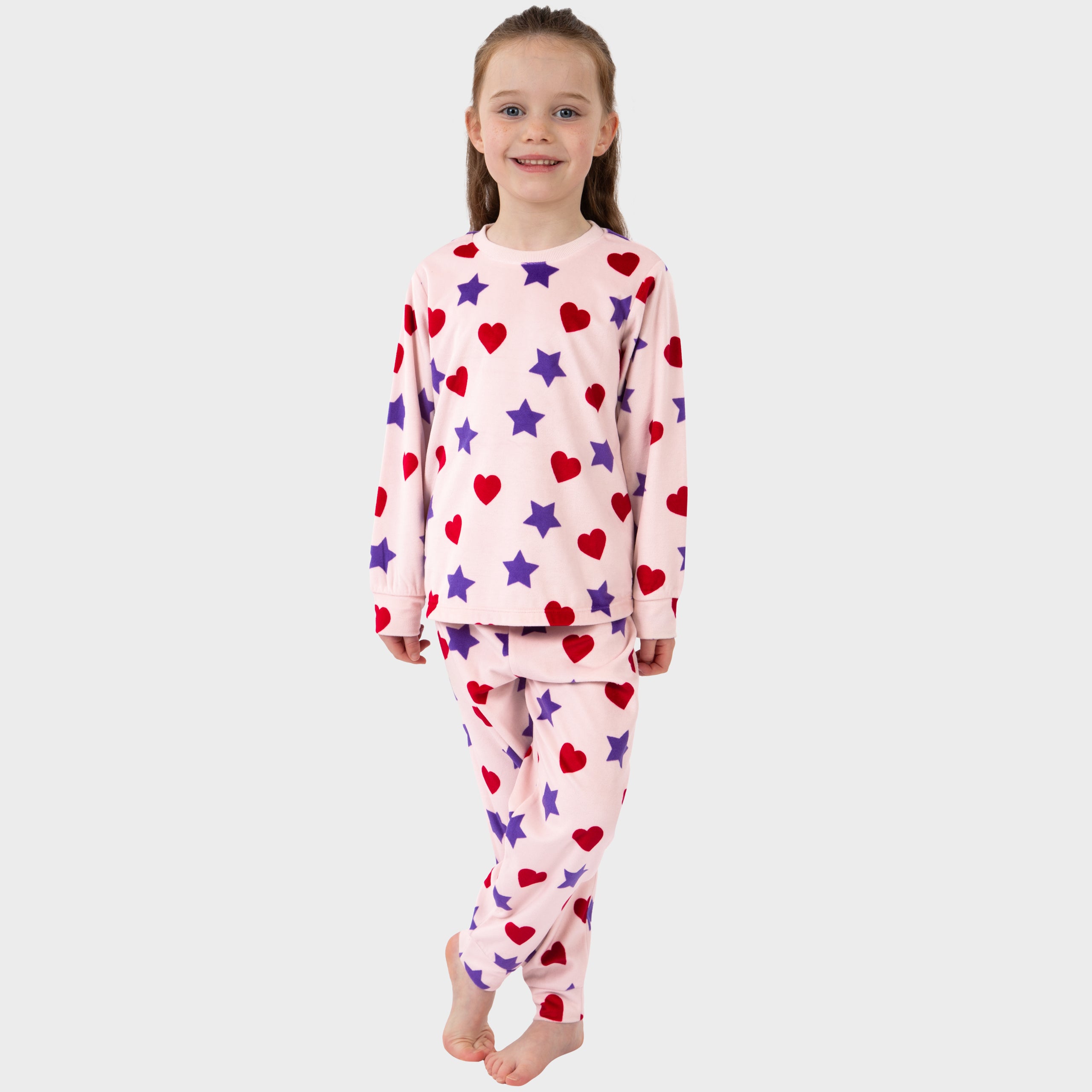 Harry Bear Hearts And Stars Fleece Pyjamas