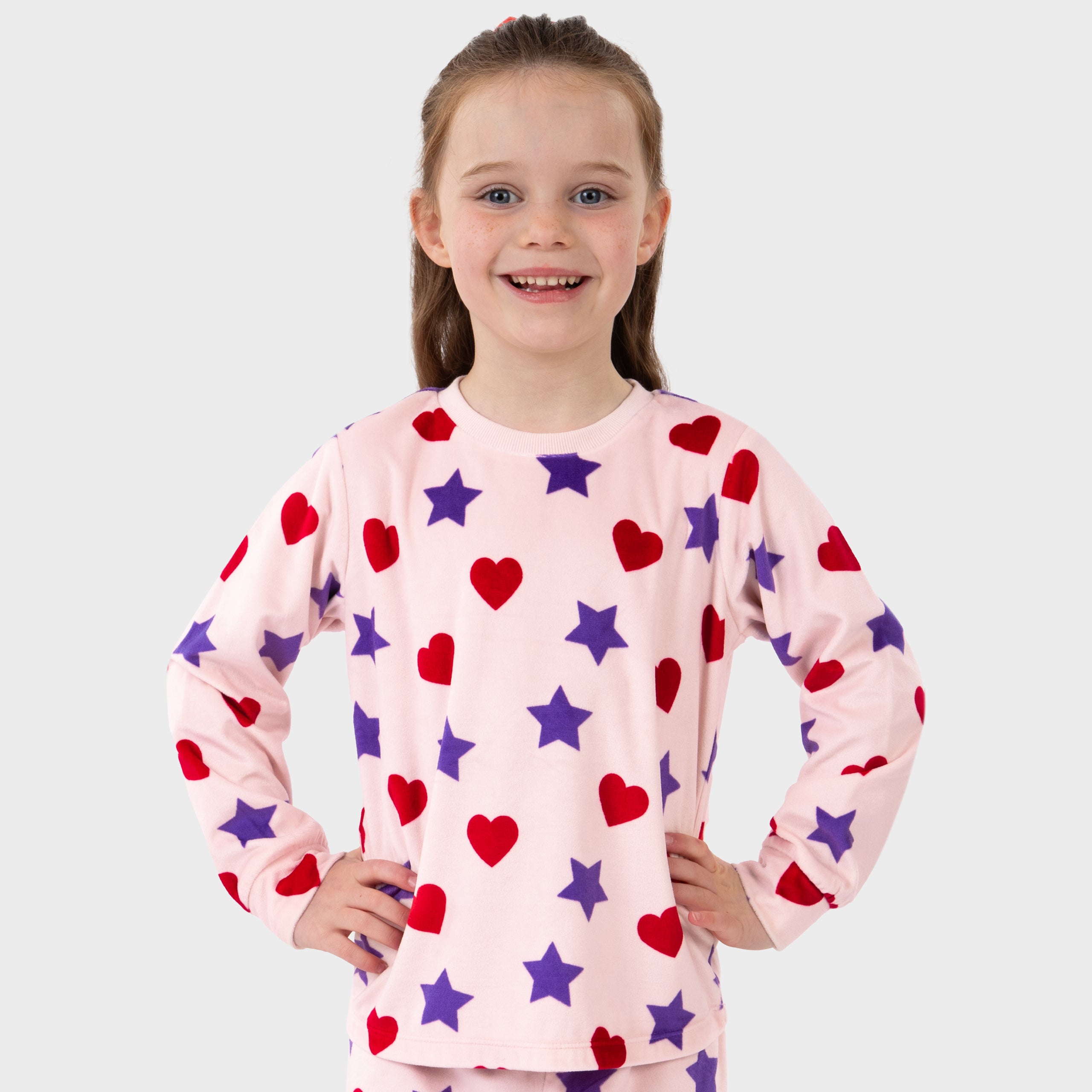 Harry Bear Hearts And Stars Fleece Pyjamas