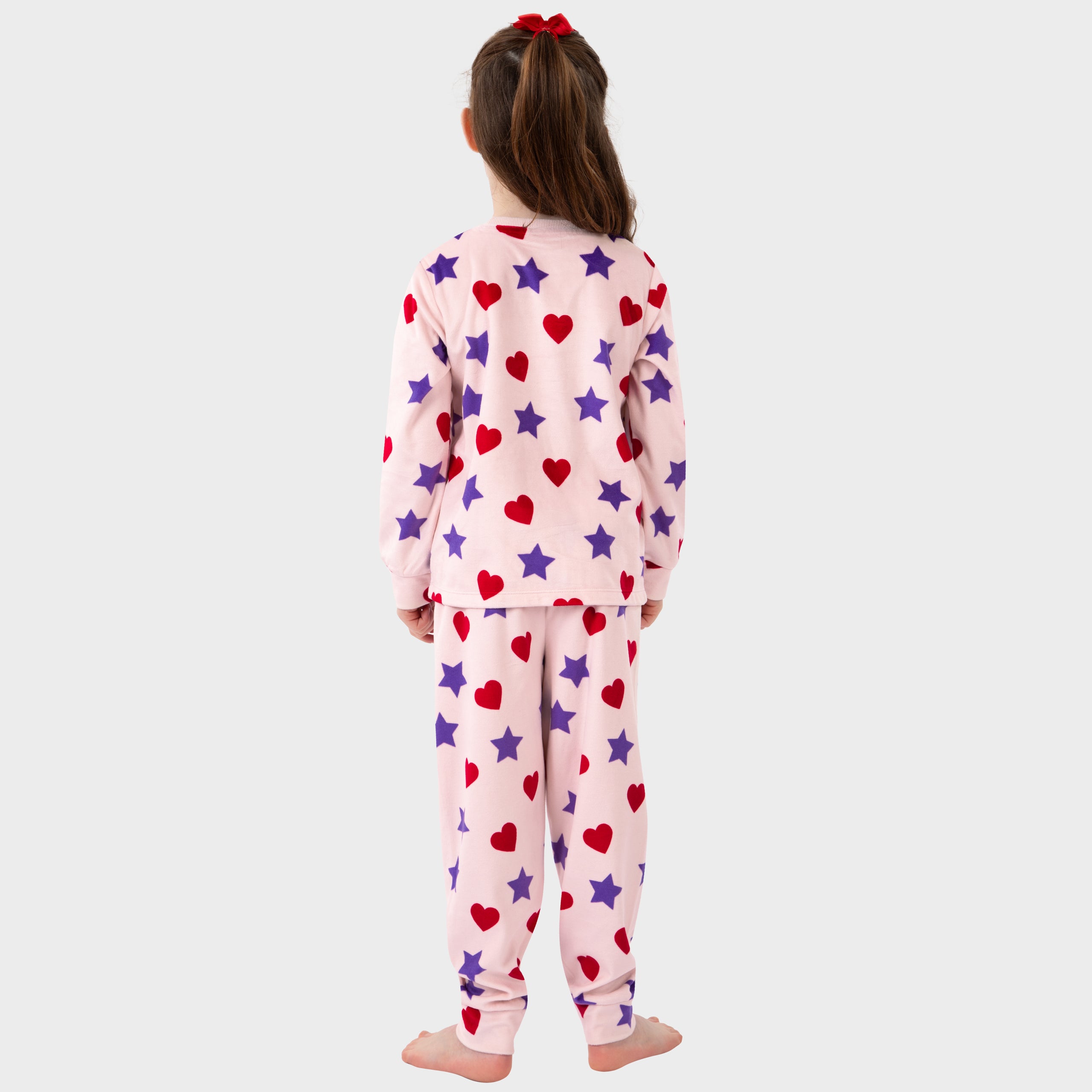 Harry Bear Hearts And Stars Fleece Pyjamas