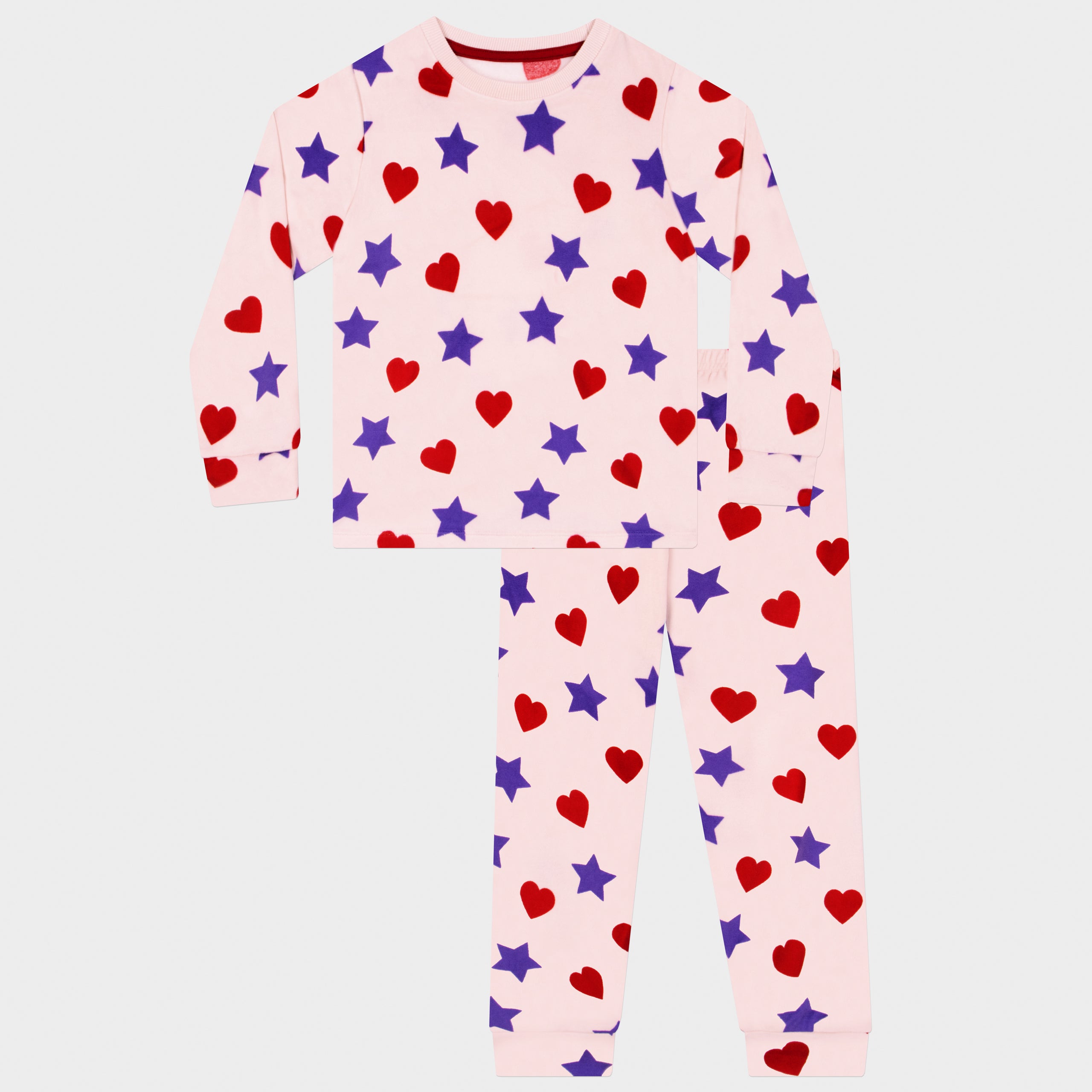 Harry Bear Hearts And Stars Fleece Pyjamas