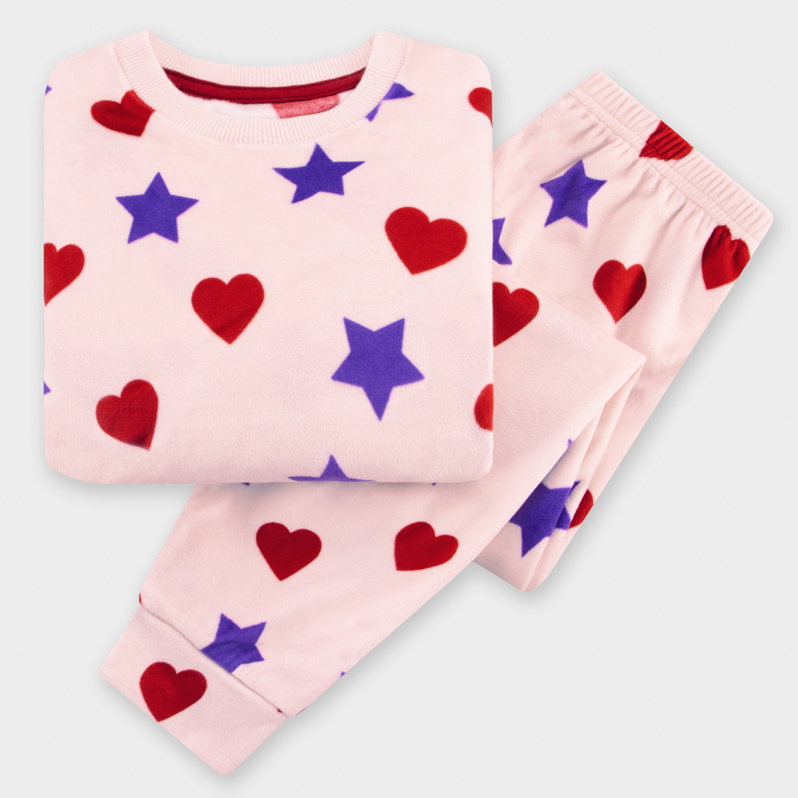 Harry Bear Hearts And Stars Fleece Pyjamas