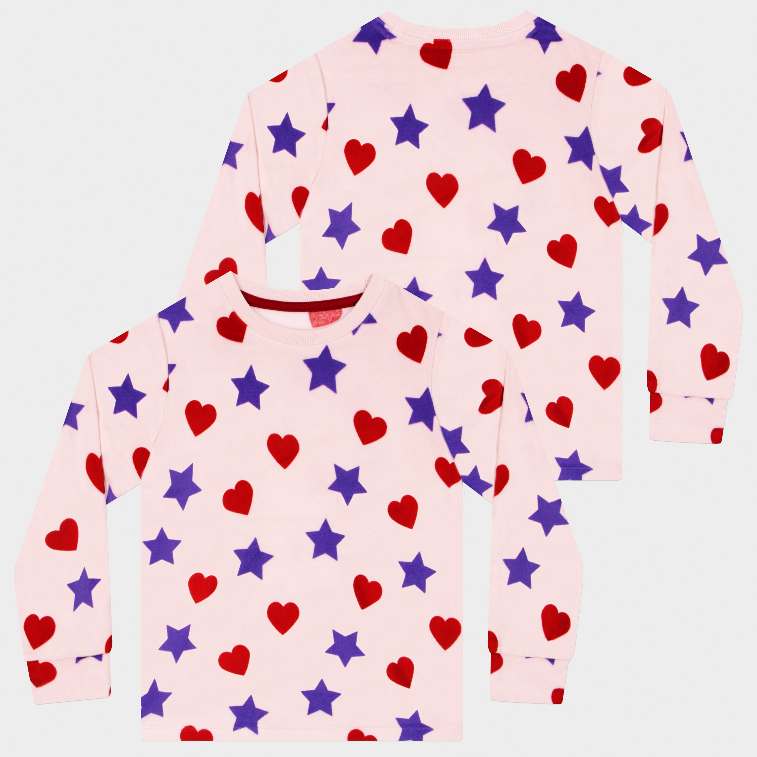 Harry Bear Hearts And Stars Fleece Pyjamas