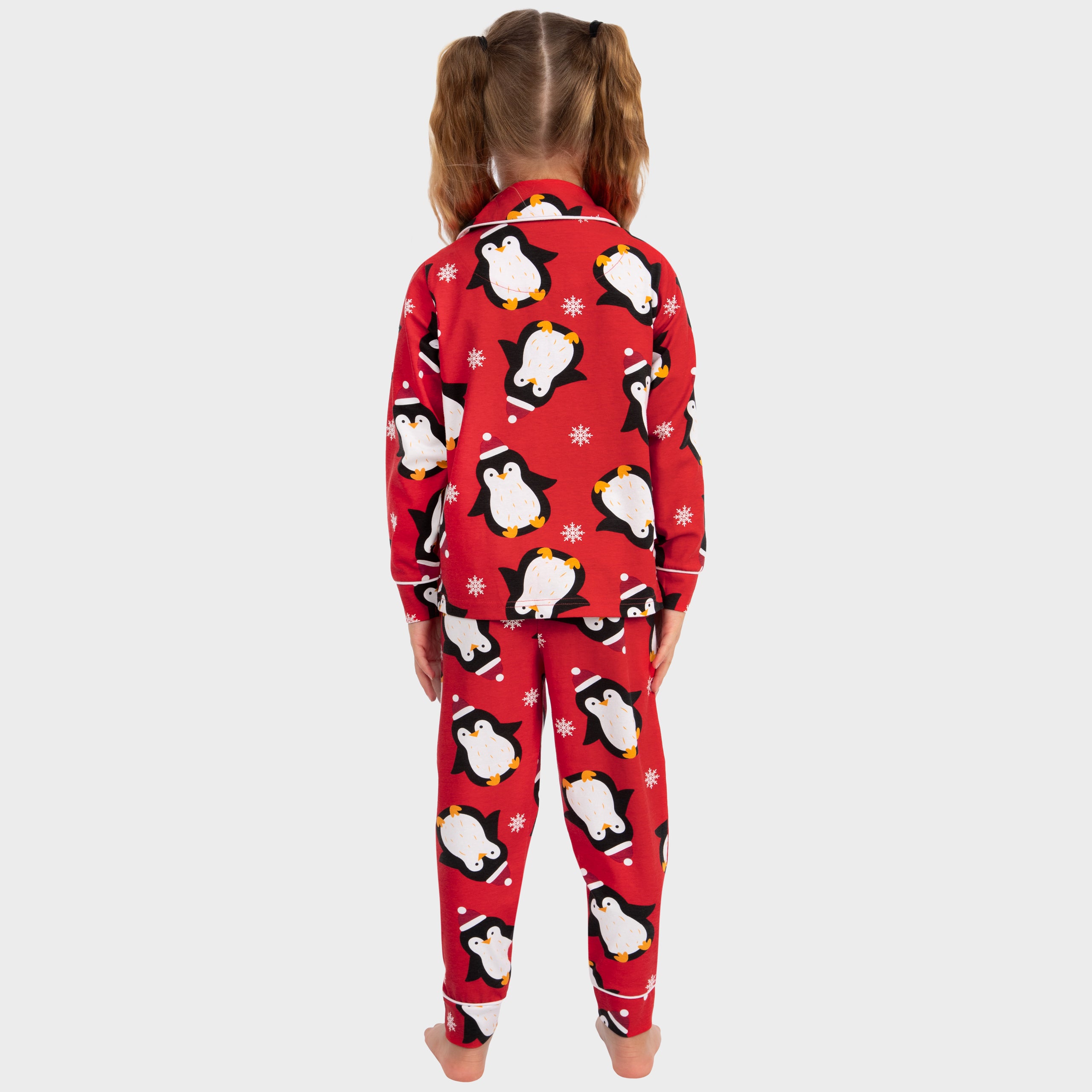 Harry Bear Girls Penguin Christmas Pyjamas