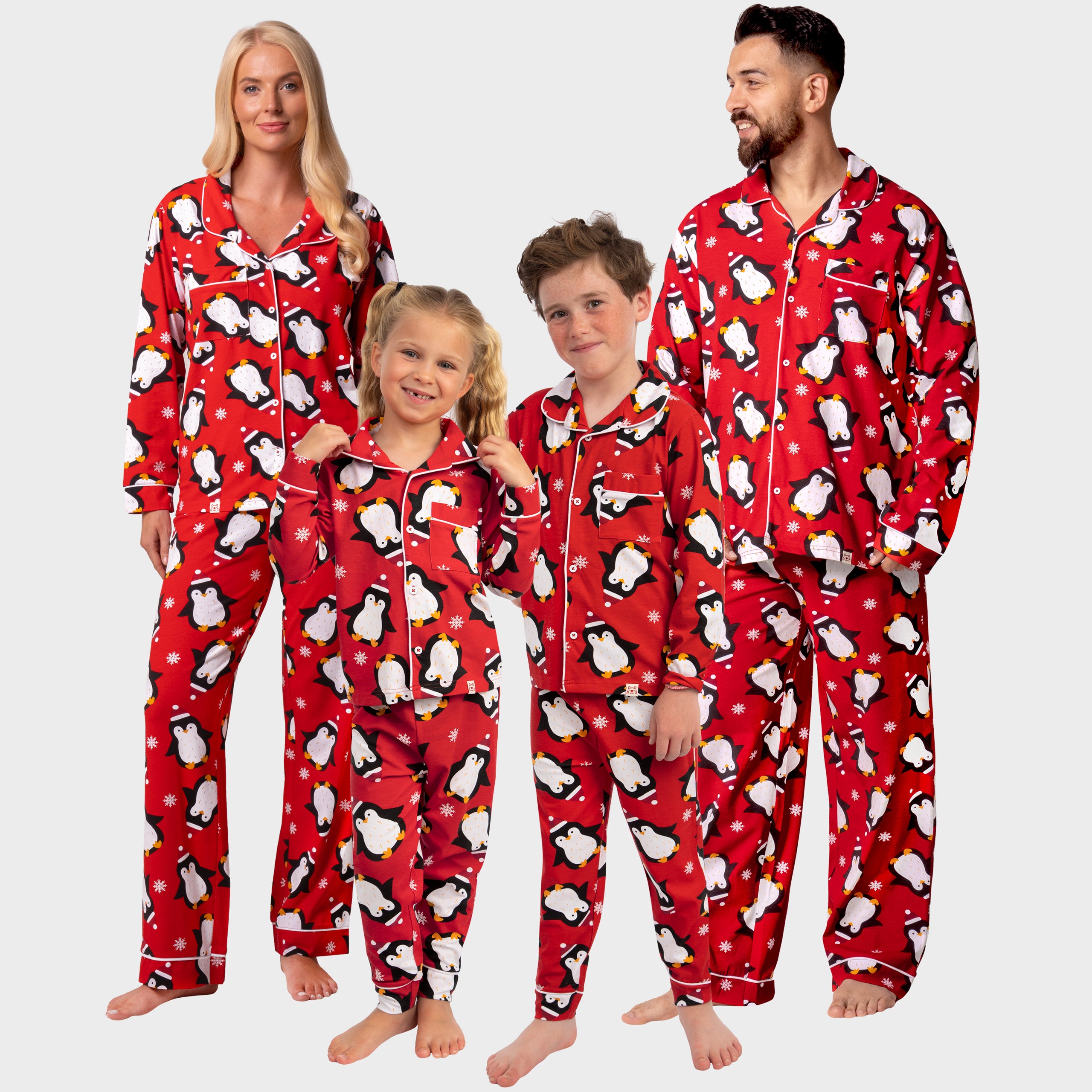 Harry Bear Girls Penguin Christmas Pyjamas