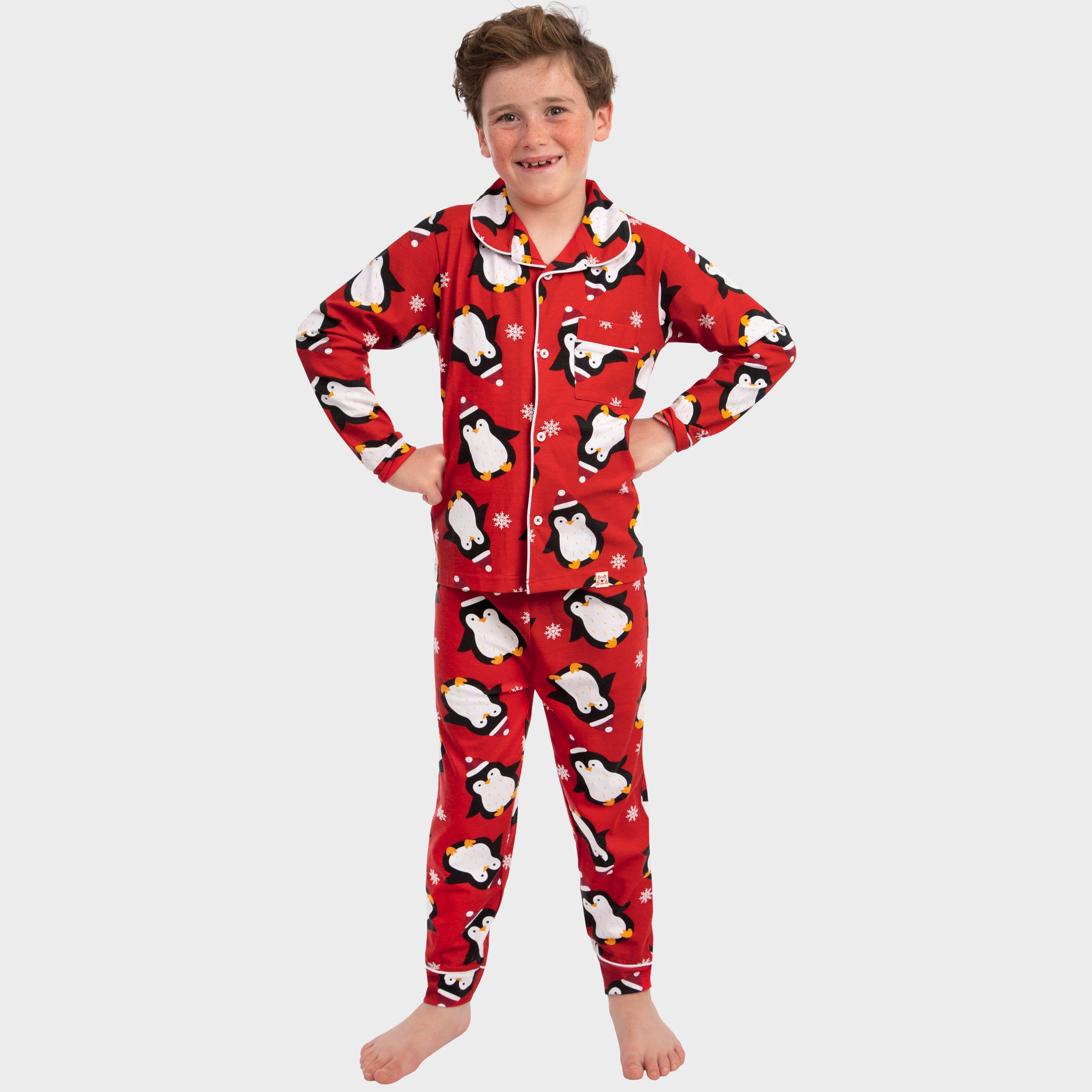 Harry Bear Boys Penguin Christmas Pyjamas