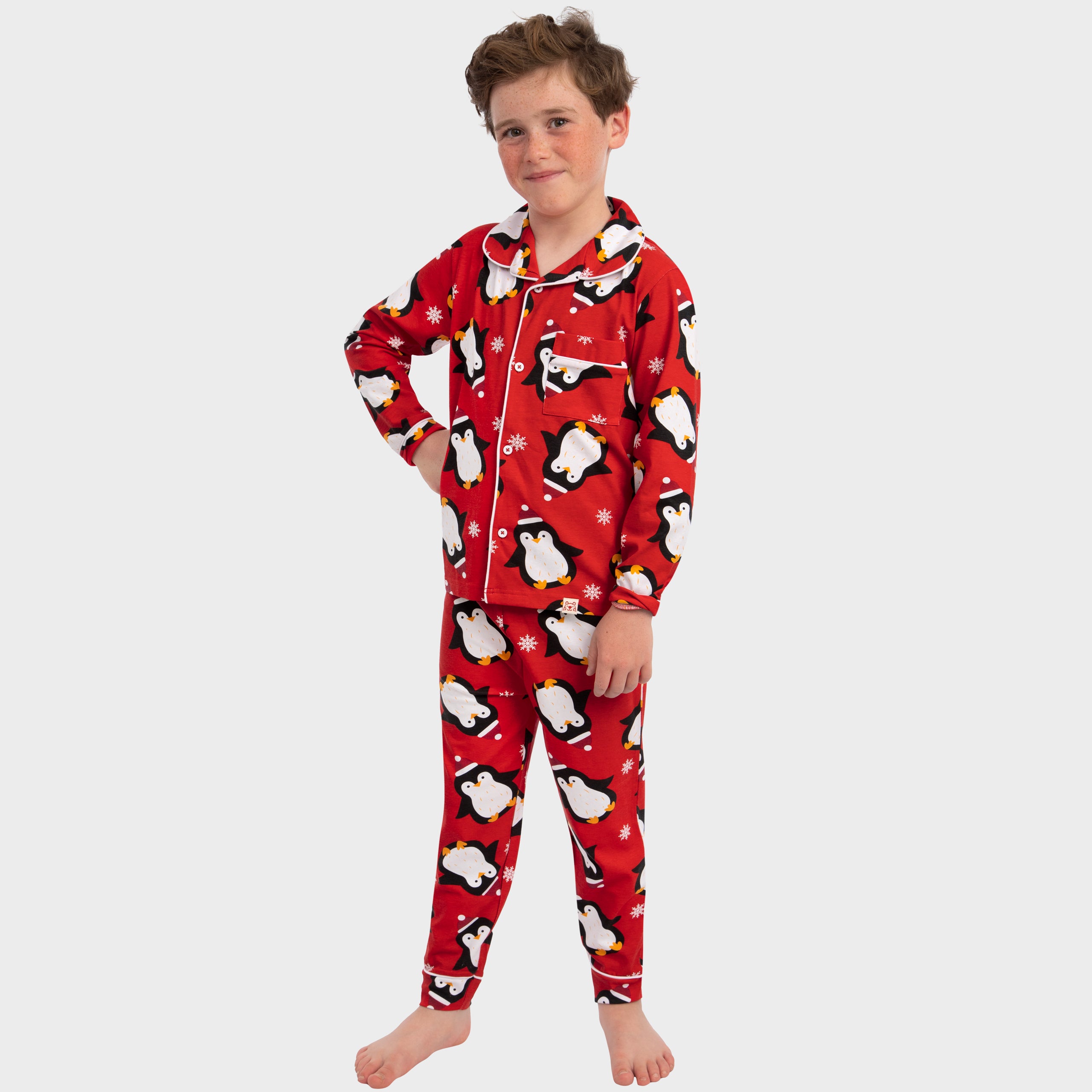 Harry Bear Boys Penguin Christmas Pyjamas