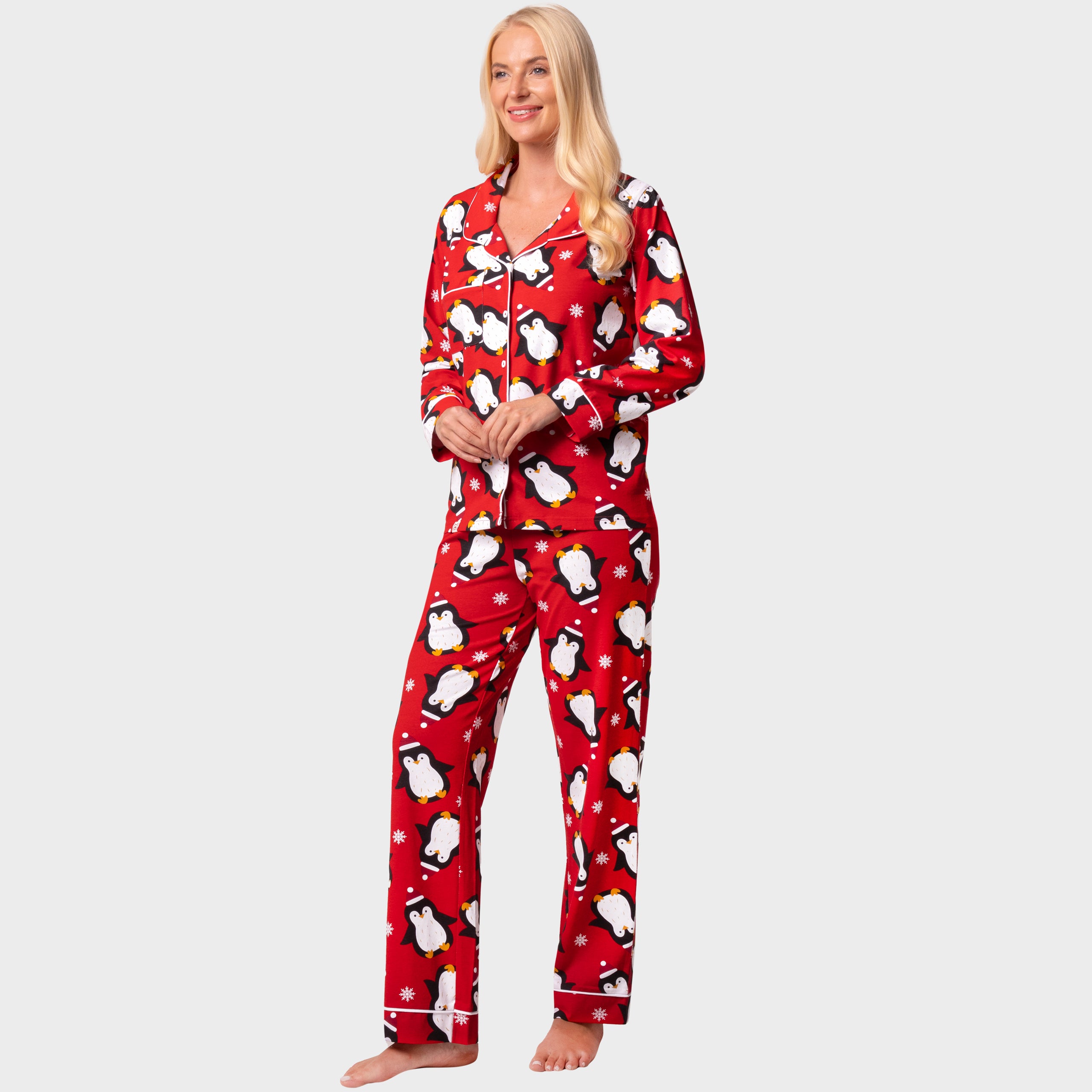 Harry Bear Womens Penguin Christmas Pyjamas
