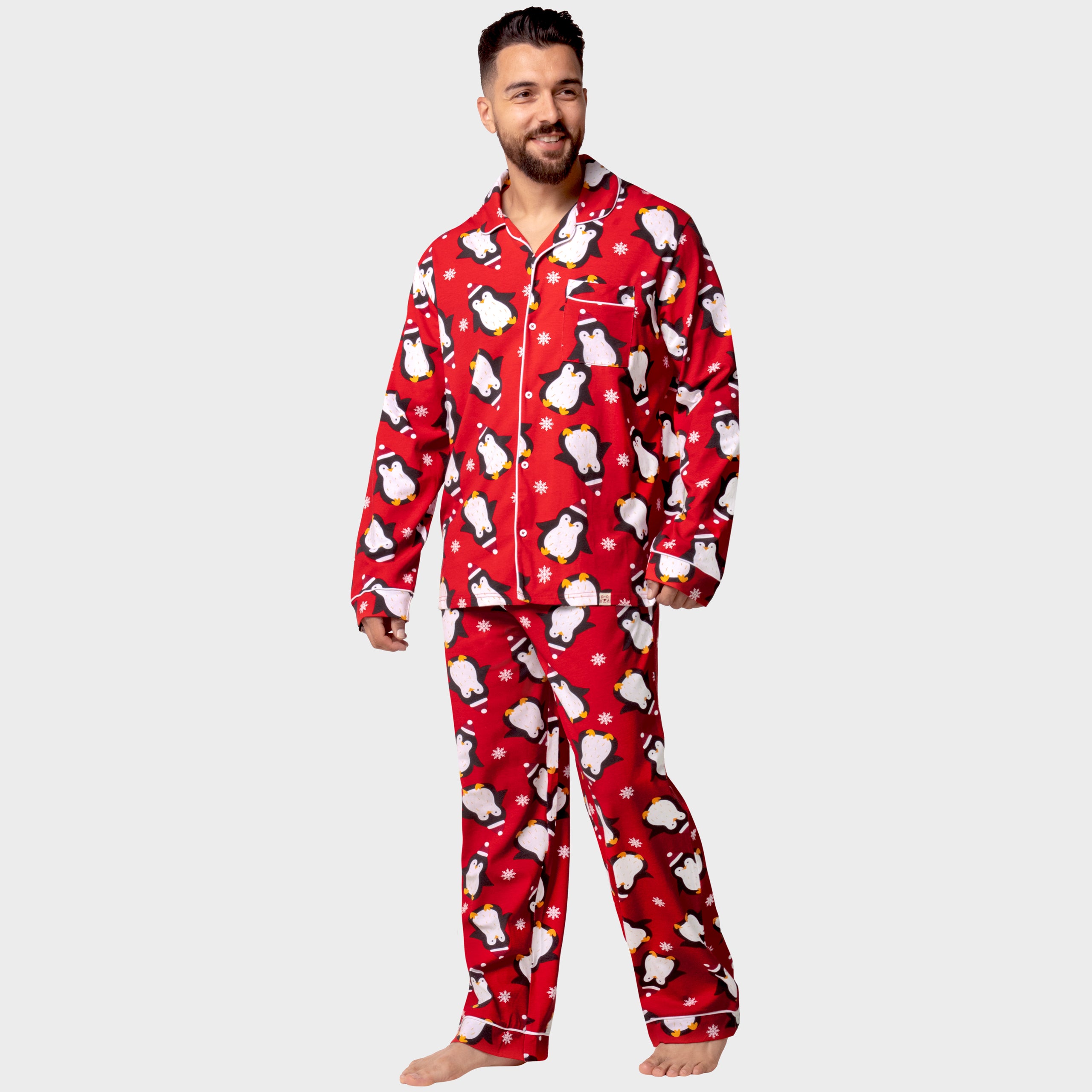 Harry Bear Mens Penguin Christmas Pyjamas