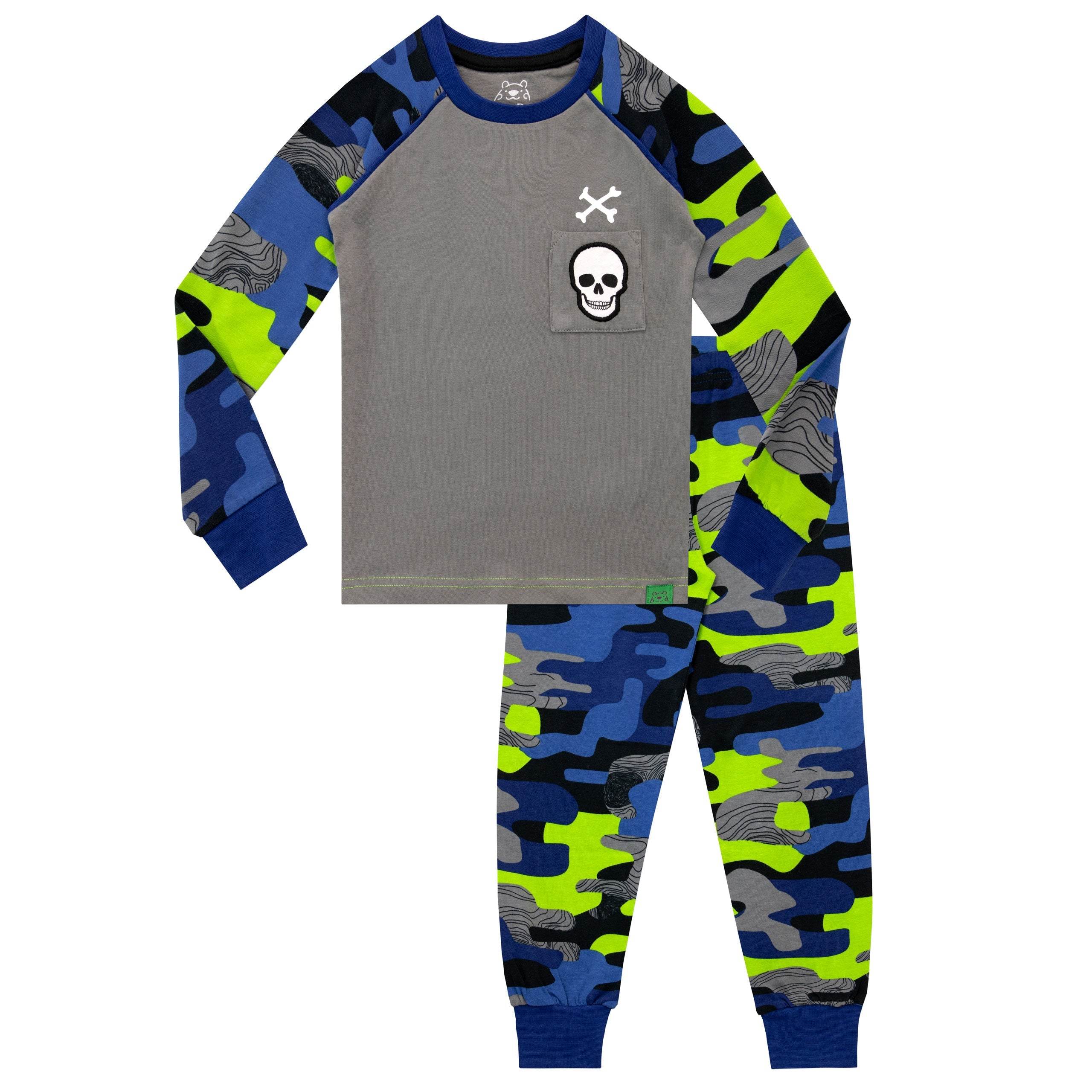 Harry Bear Camouflage Skull Snuggle Fit Pyjamas - Character.com