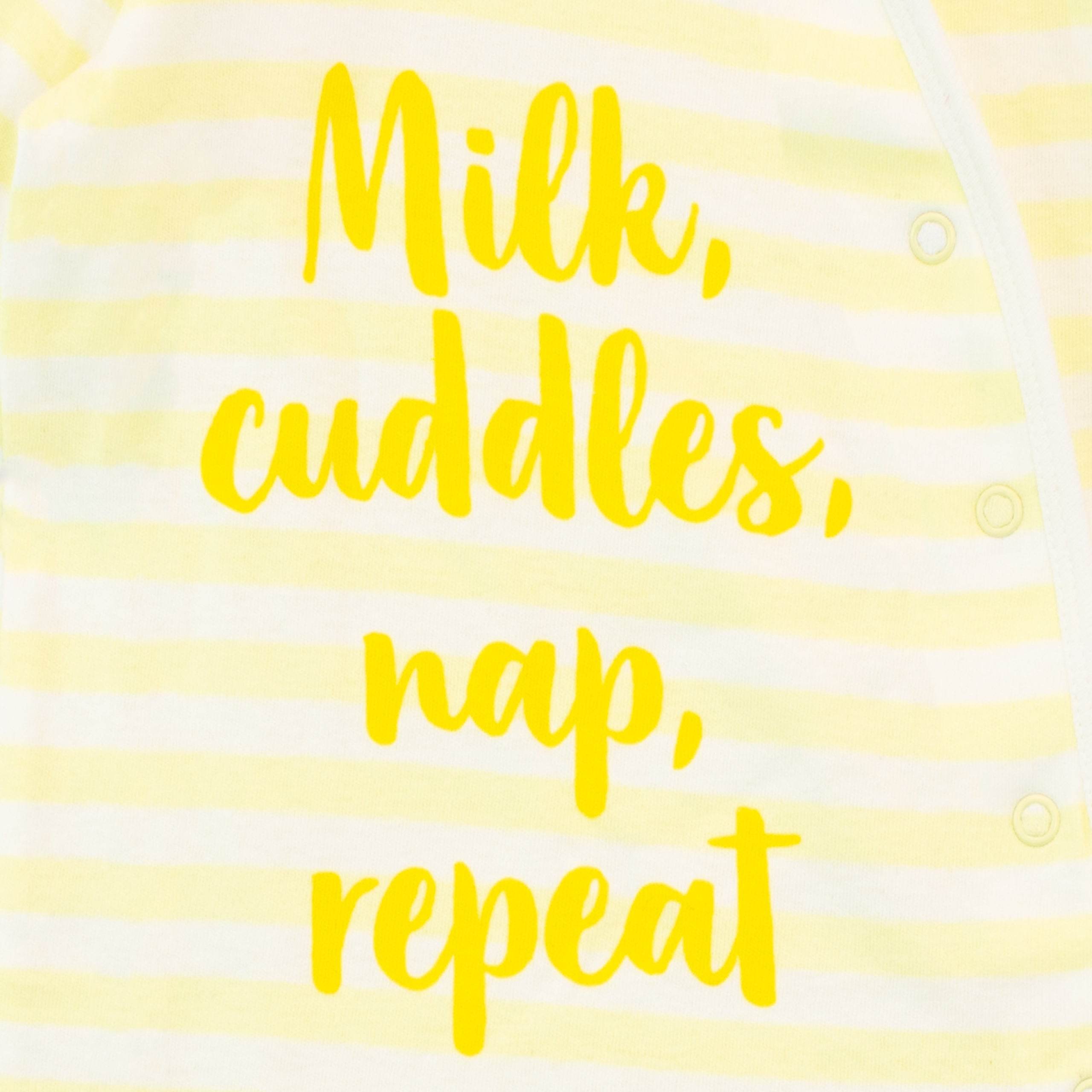 Harry Bear Baby Milk Cuddles Nap Repeat Sleepsuit - Character.com