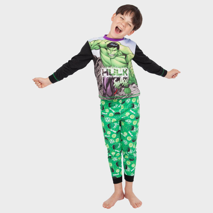 Marvel Jongens pyjama, The Incredible Hulk Long Kids PJ's Set, Meerkleurig, 13-14 jaar Marvel Jongens pyjama, The Incredible Hulk Long Kids PJ's Set, Meerkleurig, 13-14 jaar