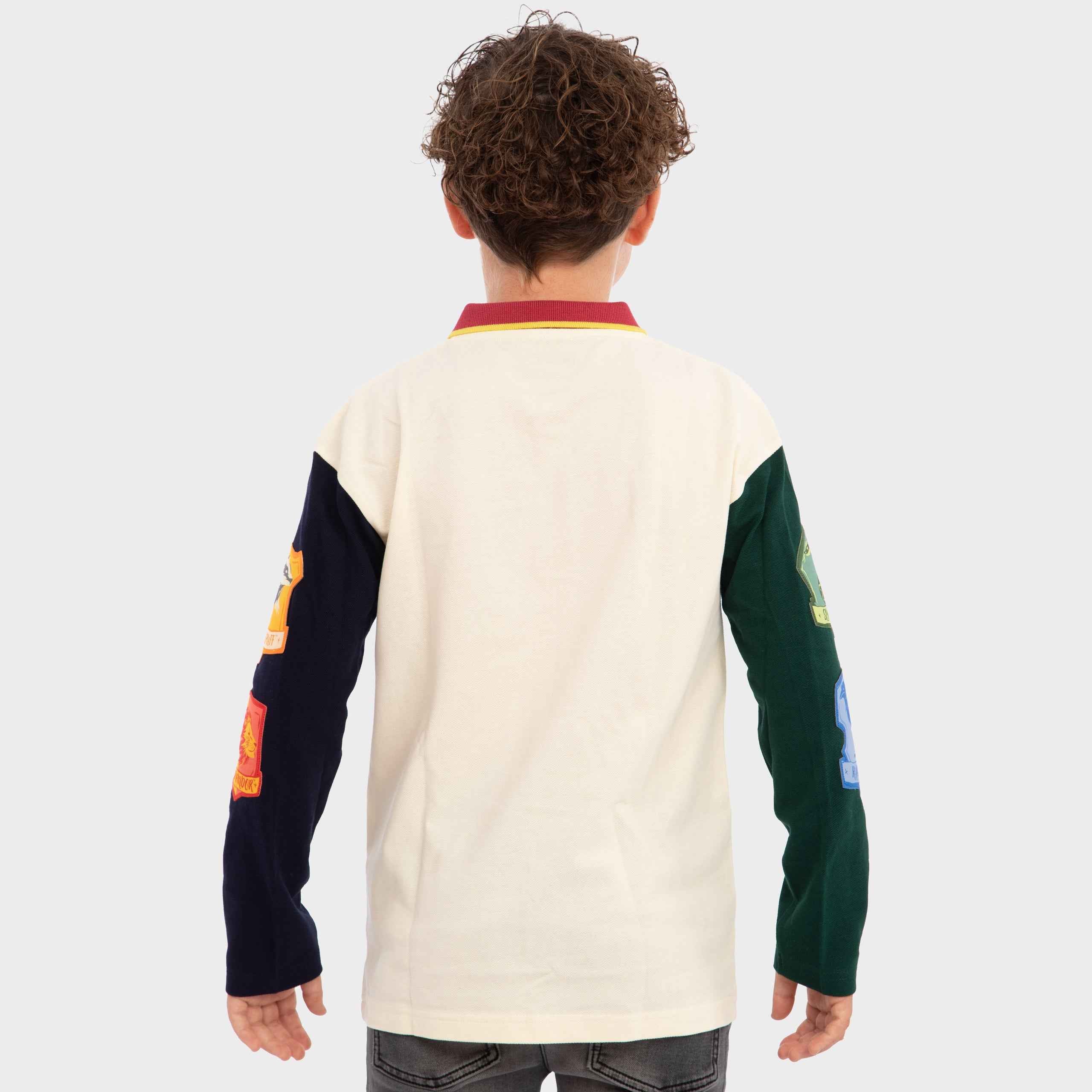 Harry Potter Long Sleeve Polo Shirt - Hogwarts Houses