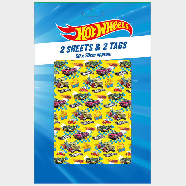 Hot Wheels Gift Wrap And Tags