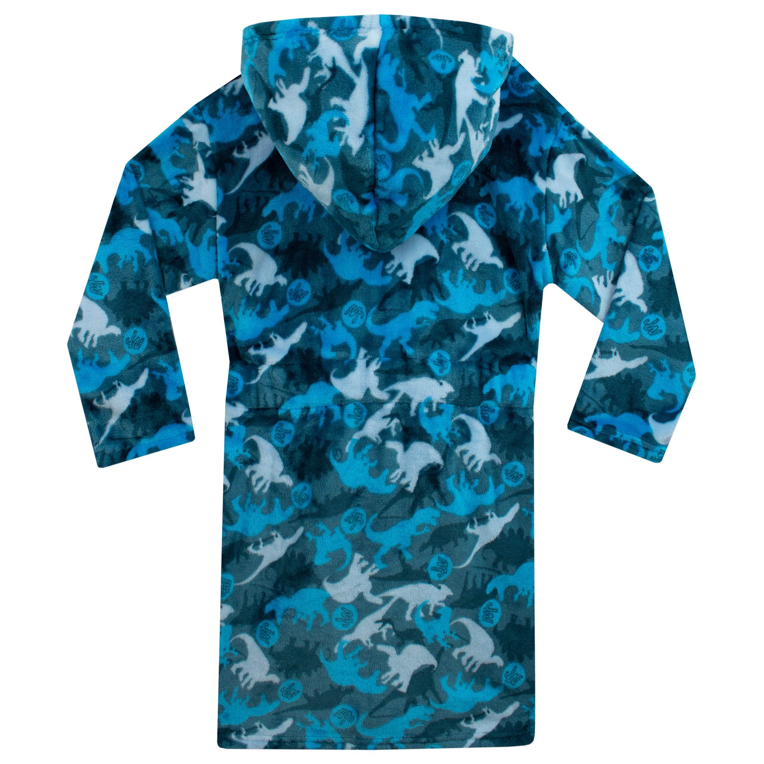 Jurassic World Robe De Chambre Garçons Camo T-Rex - Peignoir Dinosaure Chaud